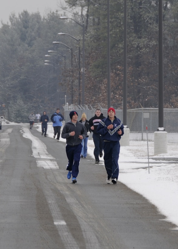 On a blustery morning, December 7th, 70 members of the wing took part in the first of what they hope are many Jingle Bell Runs. 
