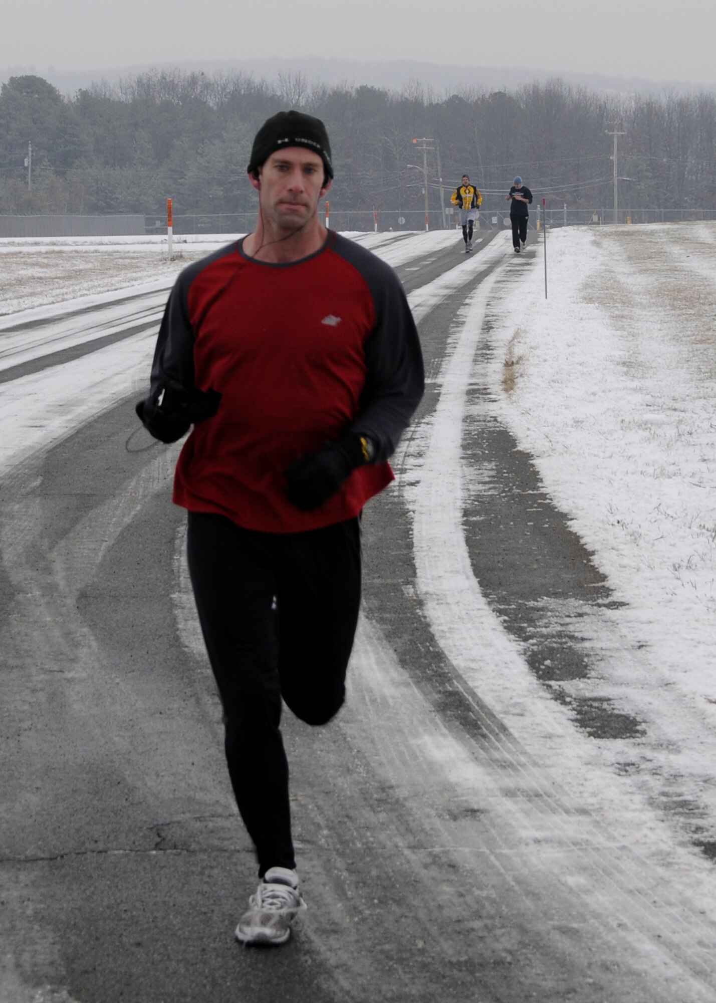 On a blustery morning, December 7th, 70 members of the wing took part in the first of what they hope are many Jingle Bell Runs. 
