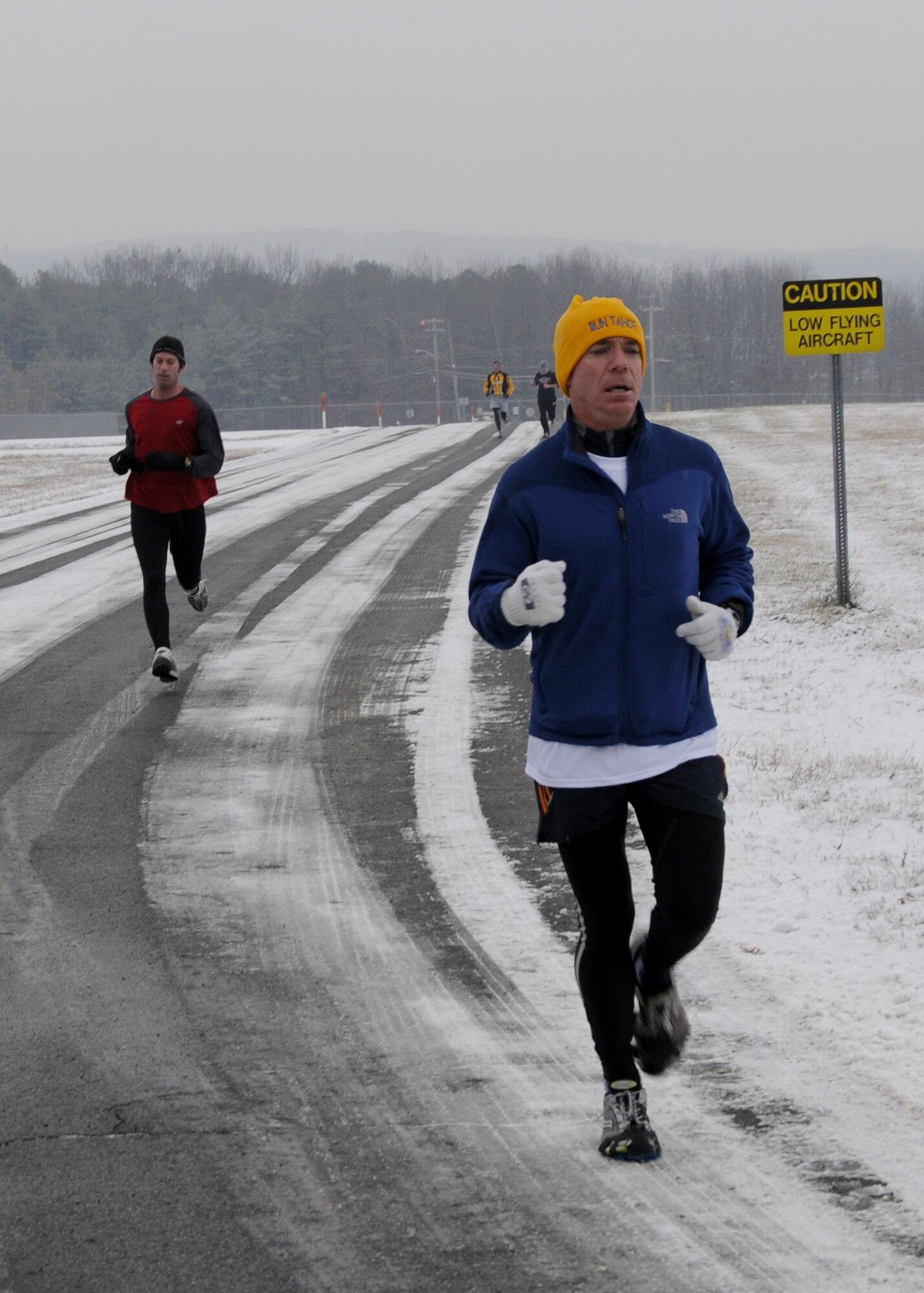 On a blustery morning, December 7th, 70 members of the wing took part in the first of what they hope are many Jingle Bell Runs. 
