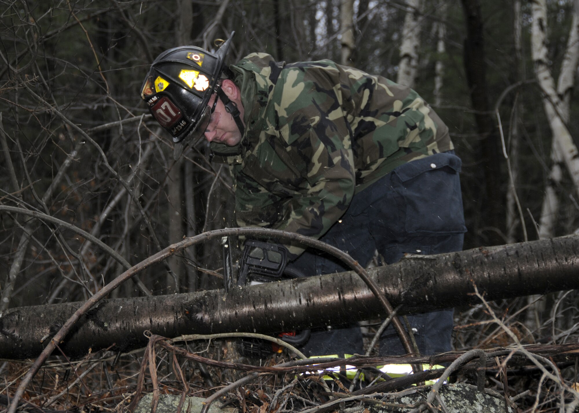 Members of the Mass. Air National Guard deployed 15 December to provide aid to neighboring communities battling from the devastation caused by the December 11th ice storm, which left much of Central and Western Massachusetts without power.