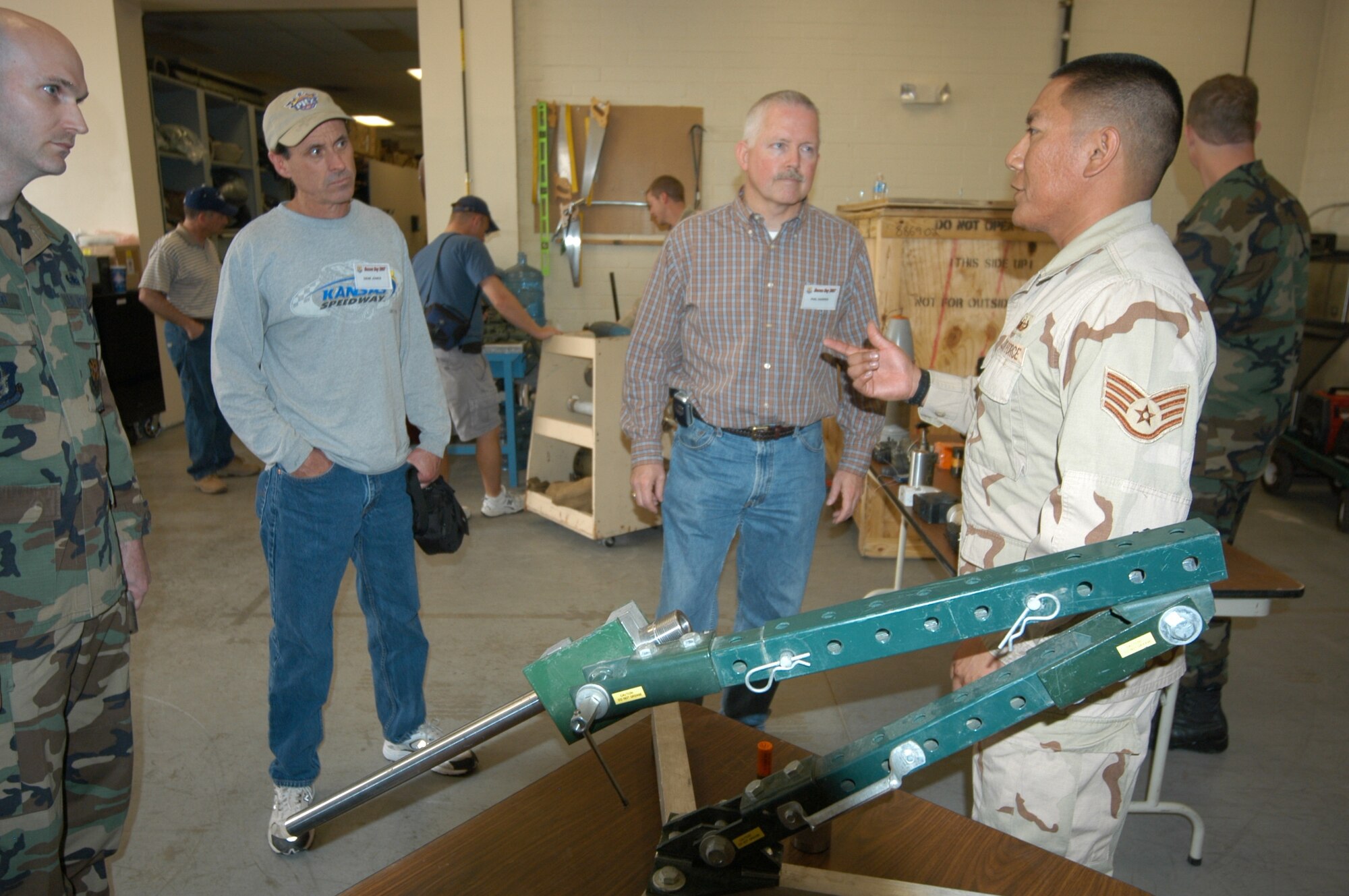 Employers learn about the 944th Civil Engineer Squadron Explosive Ordnance Disposal Flight during Bosses Day 2007. (Courtesy photo)