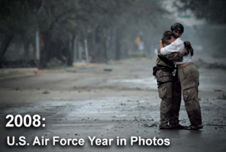 During 2008, military photographers have taken thousands of photographs that document the many instances of selfless service by the nation's Airmen.  This year's "Year in Photos" highlights some of those moments.  (U.S. Air Force Illustration/Luke Borland)
