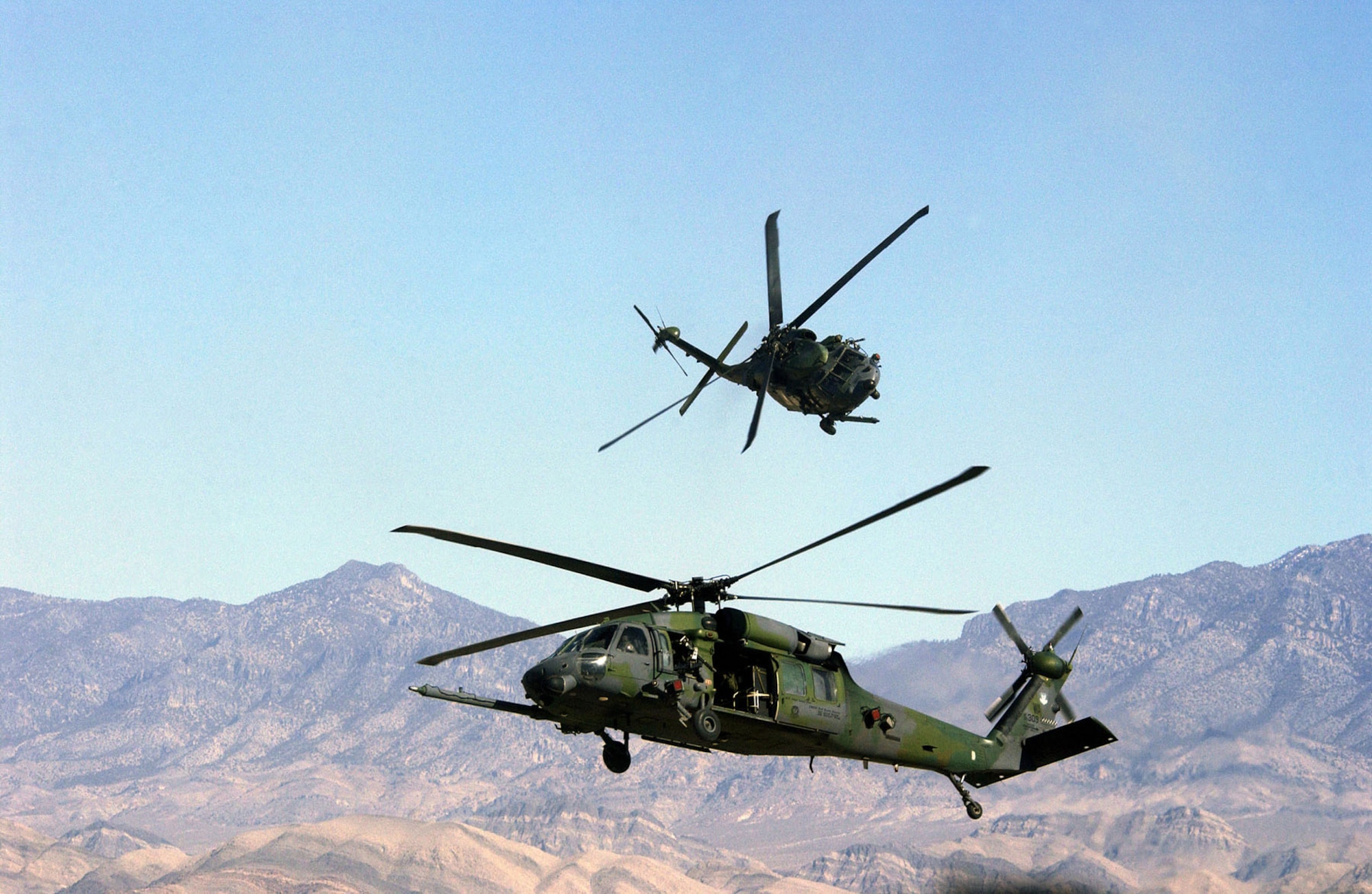 66th Rescue Squadron Pave Hawk helicopters. (U.S. Air Force photo)