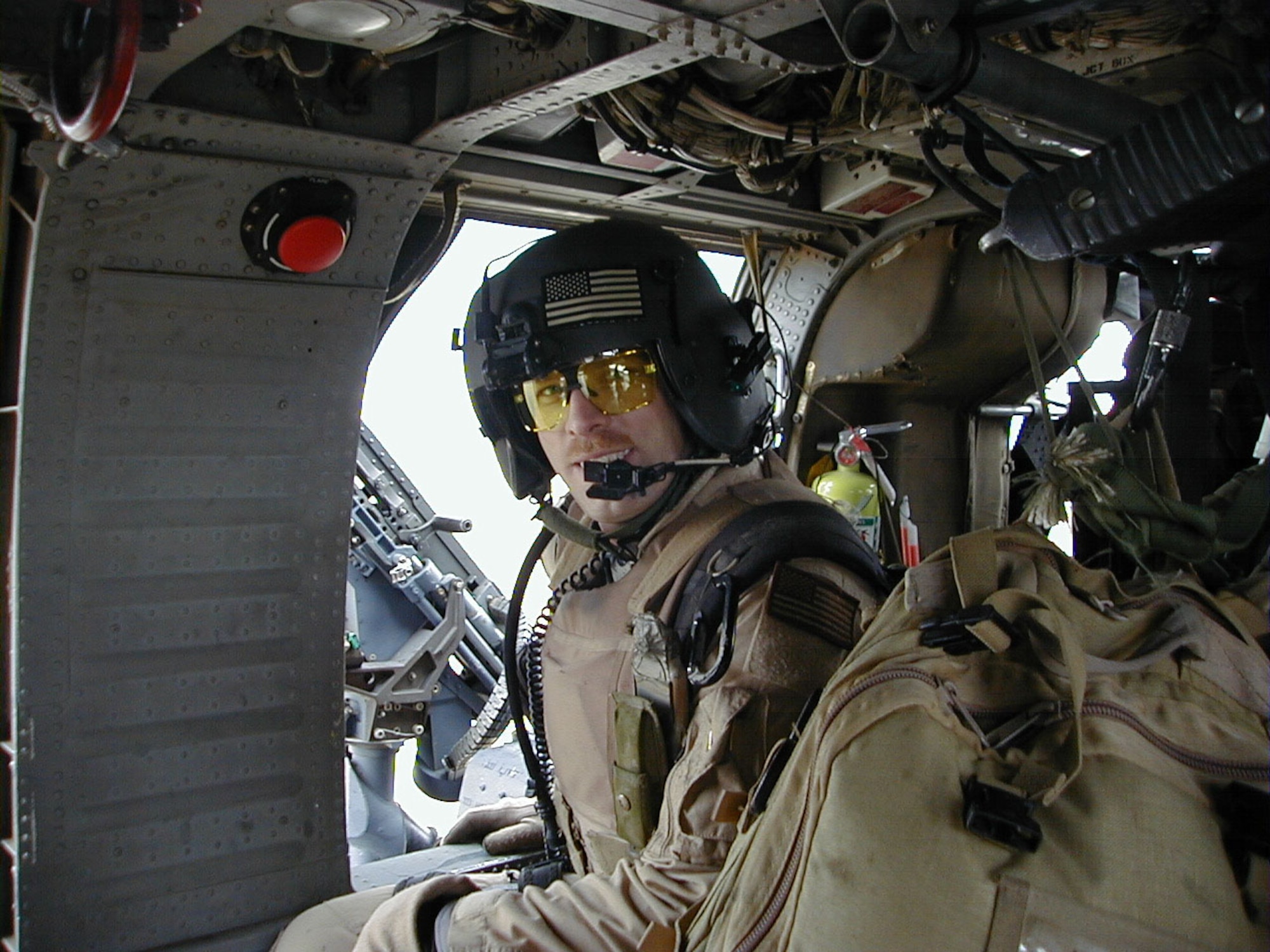 Master Sgt. Robert Dinsmore, an aerial gunner on 66th Rescue Squadron HH-60G Pave Hawk helicopters, served in Afghanistan from February to May 2005 and in Iraq from December 2005 to March 2006. (U.S. Air Force photo)