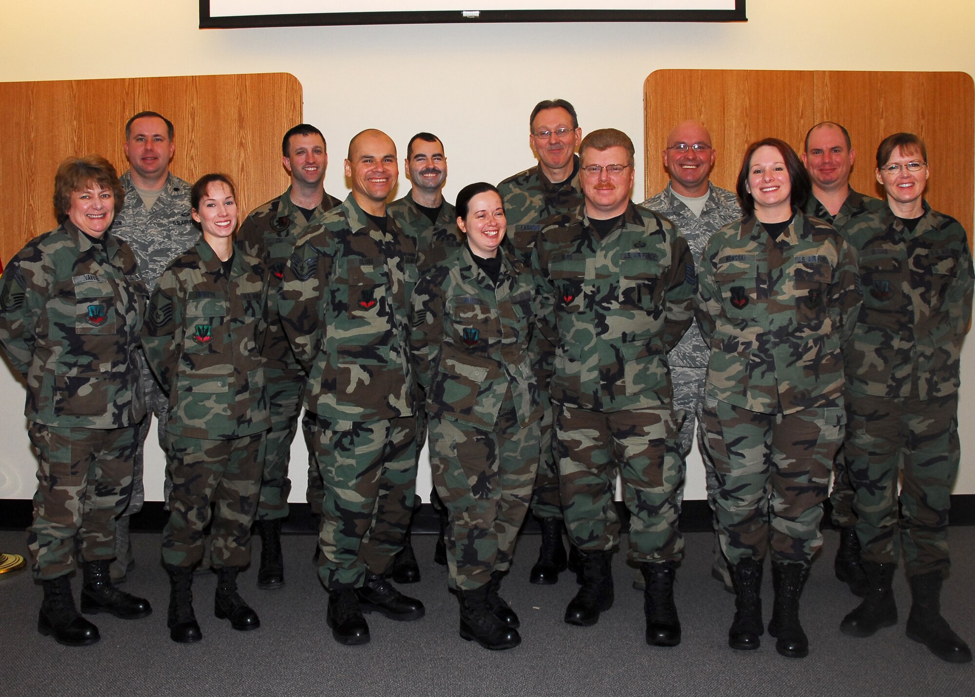 The 174th Fighter Wing Finance Office here won the Financial Services Office of the Year award for the Air National Guard.  The award encompasses the office’s support of the Air Expeditionary Force deployments, support of the conversion from the F-16C to the MQ-9 Reaper, the Unit Compliance Inspection (UCI) score for the last inspection, processing pay transactions and customer support over the last fiscal year.  (Photo taken by SSgt Ricky Best, 174th Fighter Wing)
