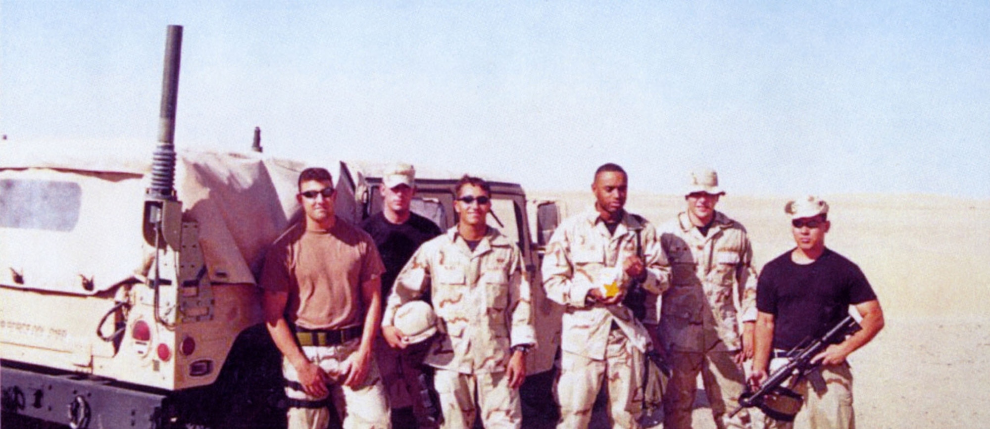 Staff Sgt. Rich Brake (far right) pictured with other TACP personnel of the 332nd Expeditionary Air Support Operations Squadron during Operation Southern Watch in the summer of 2001. (U.S. Air Force photo)