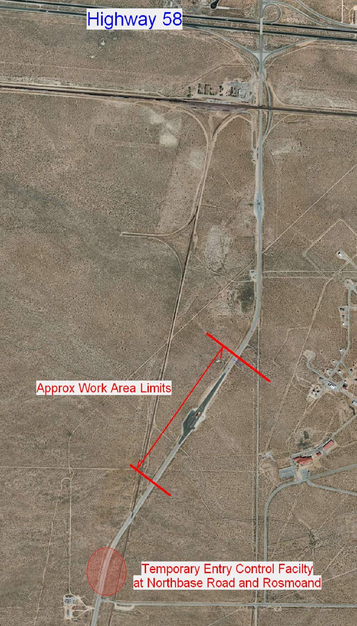 As part of a nearly $2 million effort to increase roadway safety and base security, the roadways at and near the North Gate will be re-configured. Area lighting extended and increased, and new security barriers, activation and warning systems were installed. (Courtesy graphic)