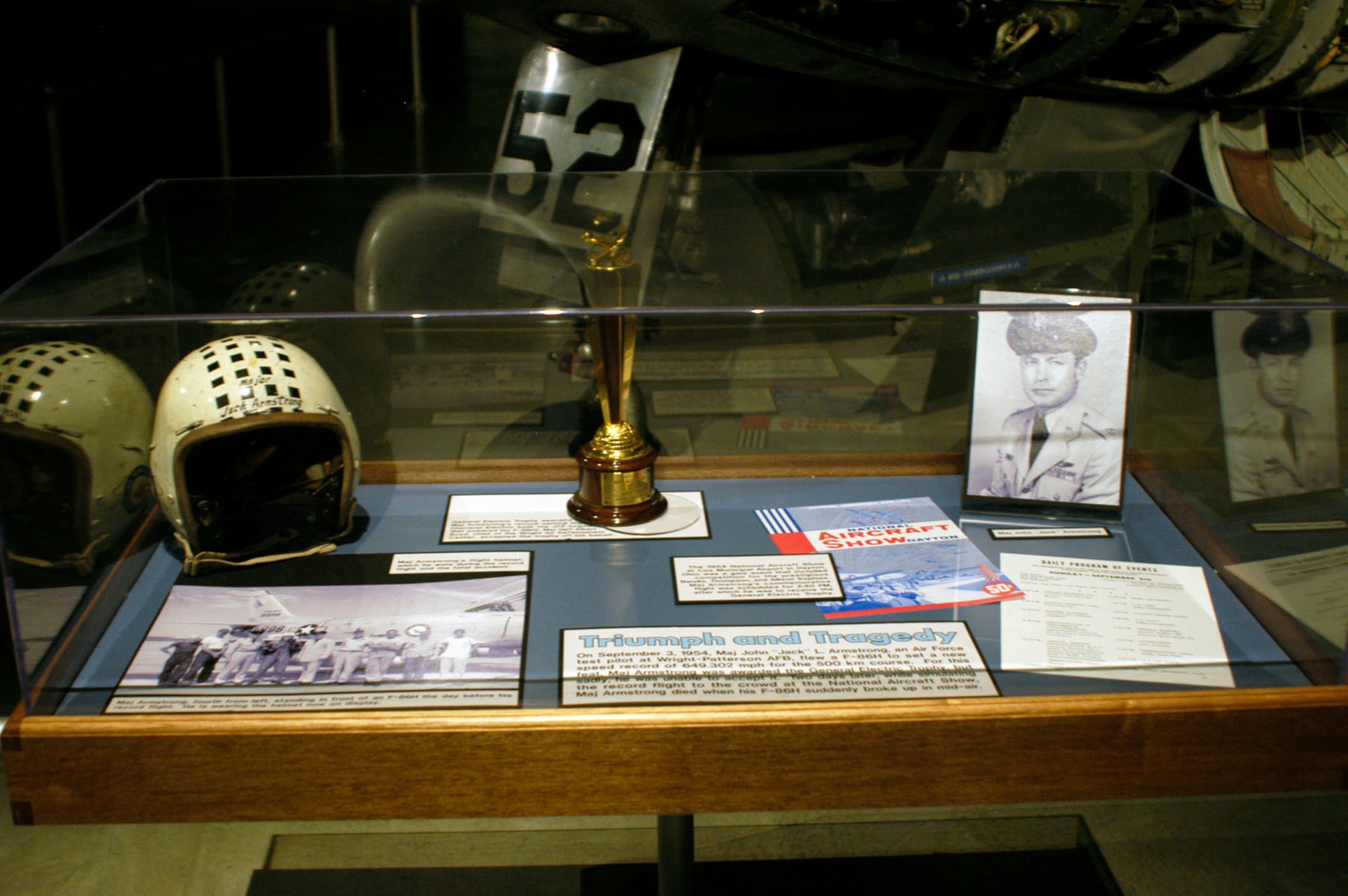 DAYTON, Ohio -- Maj. John "Jack" L. Armstrong exhibit in the Cold War Gallery at the National Museum of the United States Air Force. (U.S. Air Force photo)