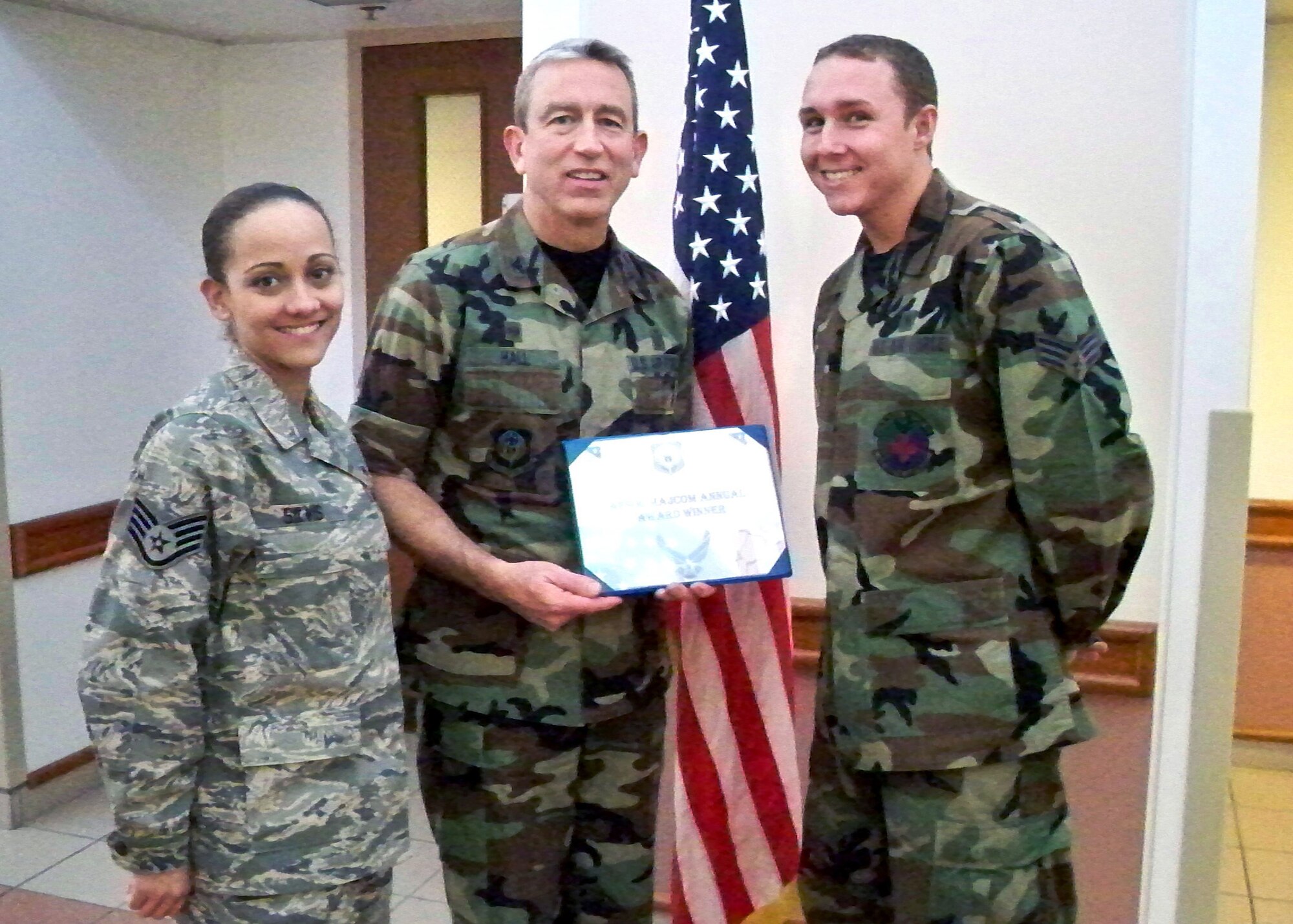 CANNON AIR FORCE BASE, N.M. -- The 27th Special Operations Medical Group Diagnostic Imaging office received the 2008 Air Force Special Operations Command Outstanding Diagnostic Imaging Team Award, presented by Col. Kenneth Hall, 27th Special Operations Medical Group commander, Jan. 8. The office was also nominated for the USAF Diagnostic Imaging Team (Category 3) of the Year Award. (Courtesy photo)