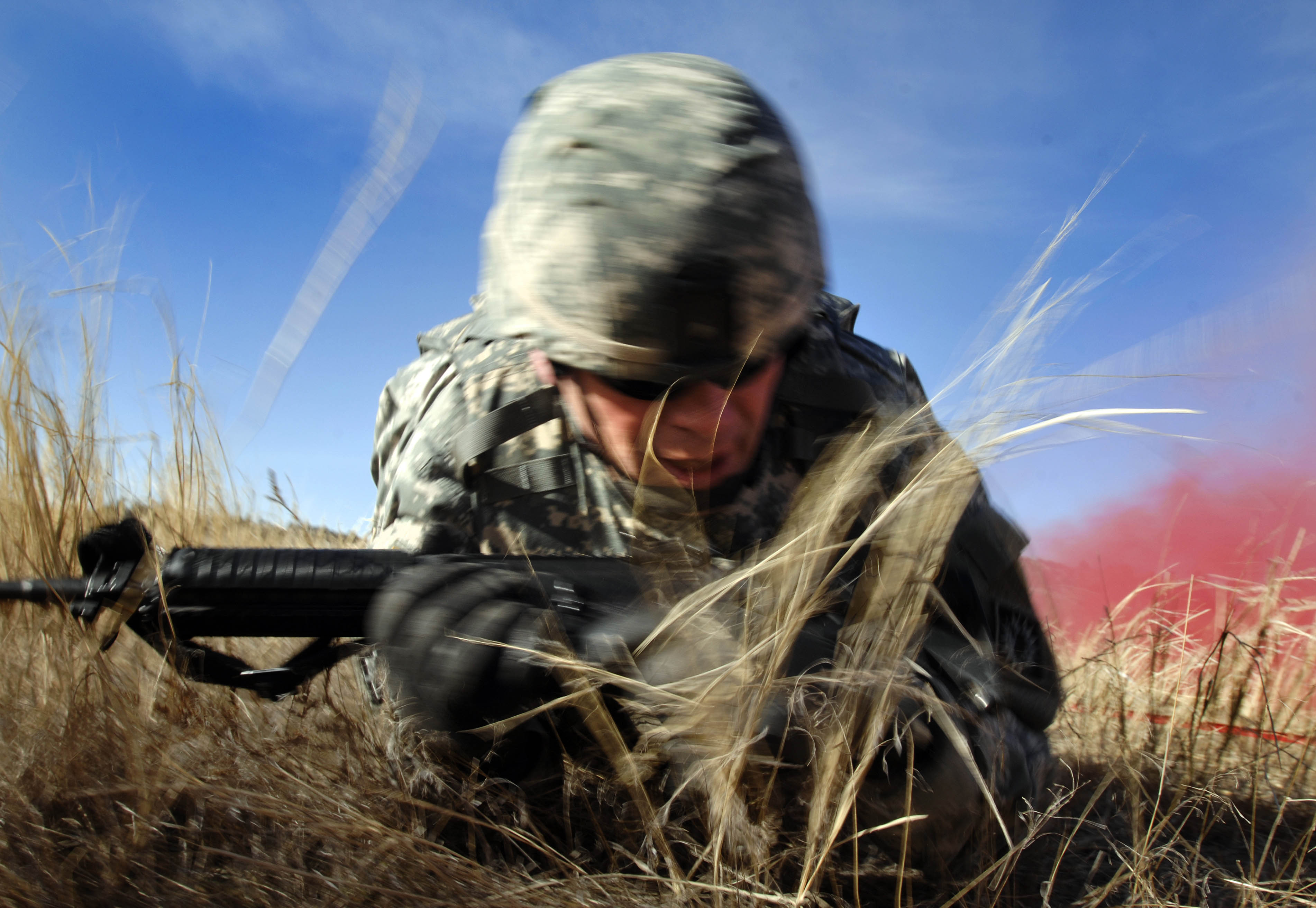 Army Staff Sgt. Mike Benskin, with the 148th Signal Company out of