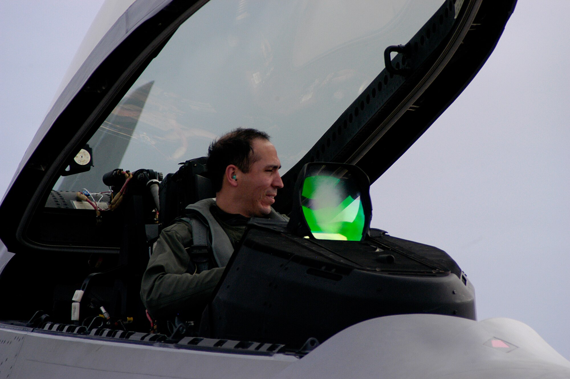 Lt. Col. Orlando Sanchez,90th Expeditionary Fighter Squadron commander removes his helmet after arriving at Andersen Air Force Base, Guam Jan. 18. The Raptors are deployed out of Elmendorf Air Force Base, Alaska, with more than 250 Airmen in support of the Pacifics Theater Security Package.(U.S. Air Force photo by Senior Airman Ryan Whitney)




















  












 











































  












 

























