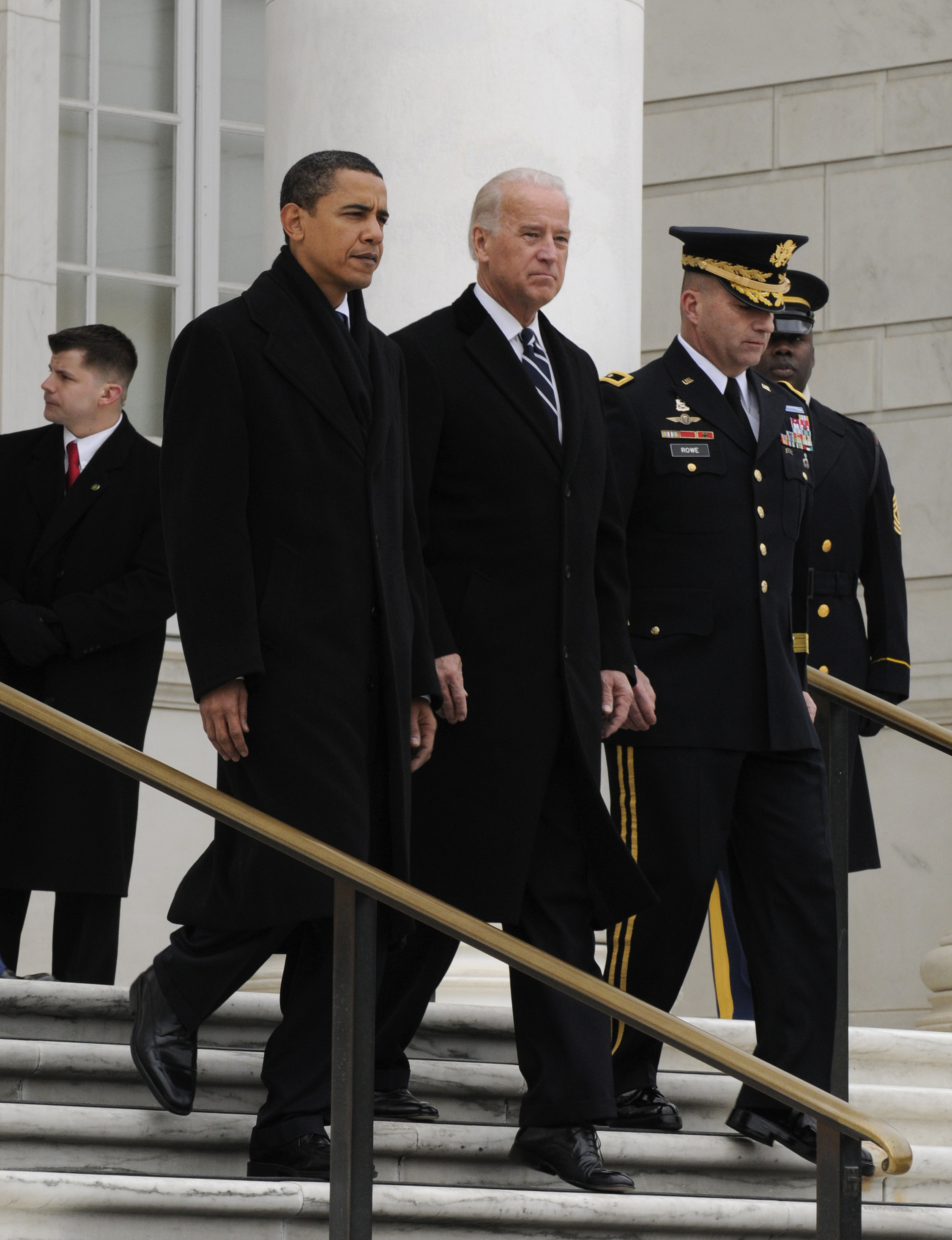 From Left President Elect Barack Obama Vice President Elect Joe Biden And Army Maj Gen Richard