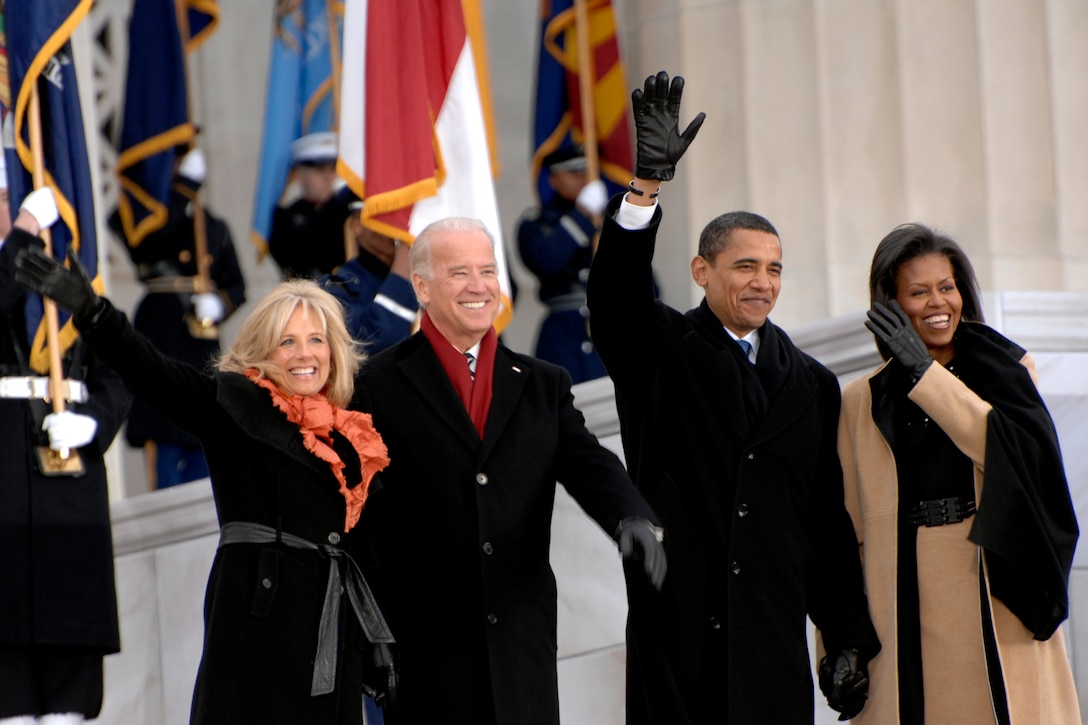 Jill Biden, Vice President-elect Joe Biden, President-elect Barack ...