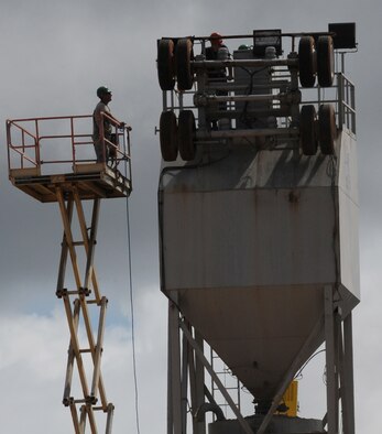 Airman from the 554th Red Horse Squadron prepare to pour concrete Jan.13 at Northwest field, Andersen Air Force Base, Guam. Once complete the site will be PACAF's future, premier Expeditionary Combat Skills Training Campus providing 80 facilities and infrastructure supporting four units: 554th and 254th RED HORSE Squadrons, Commando Warrior, 644th Combat Communications and 554th Silver Flag onto one base. Rapid Engineer Deployable Heavy Operations Repair Squadron Engineer (RED HORSE) provide the Air Force with a highly mobile civil engineer response force to support contingency and special operations worldwide. There are seven active-duty, Air Force Reserve Command, and Air National Guard RED HORSE squadrons. 
(U.S. Air Force photo/ Master Sgt. Kevin J. Gruenwald) released

