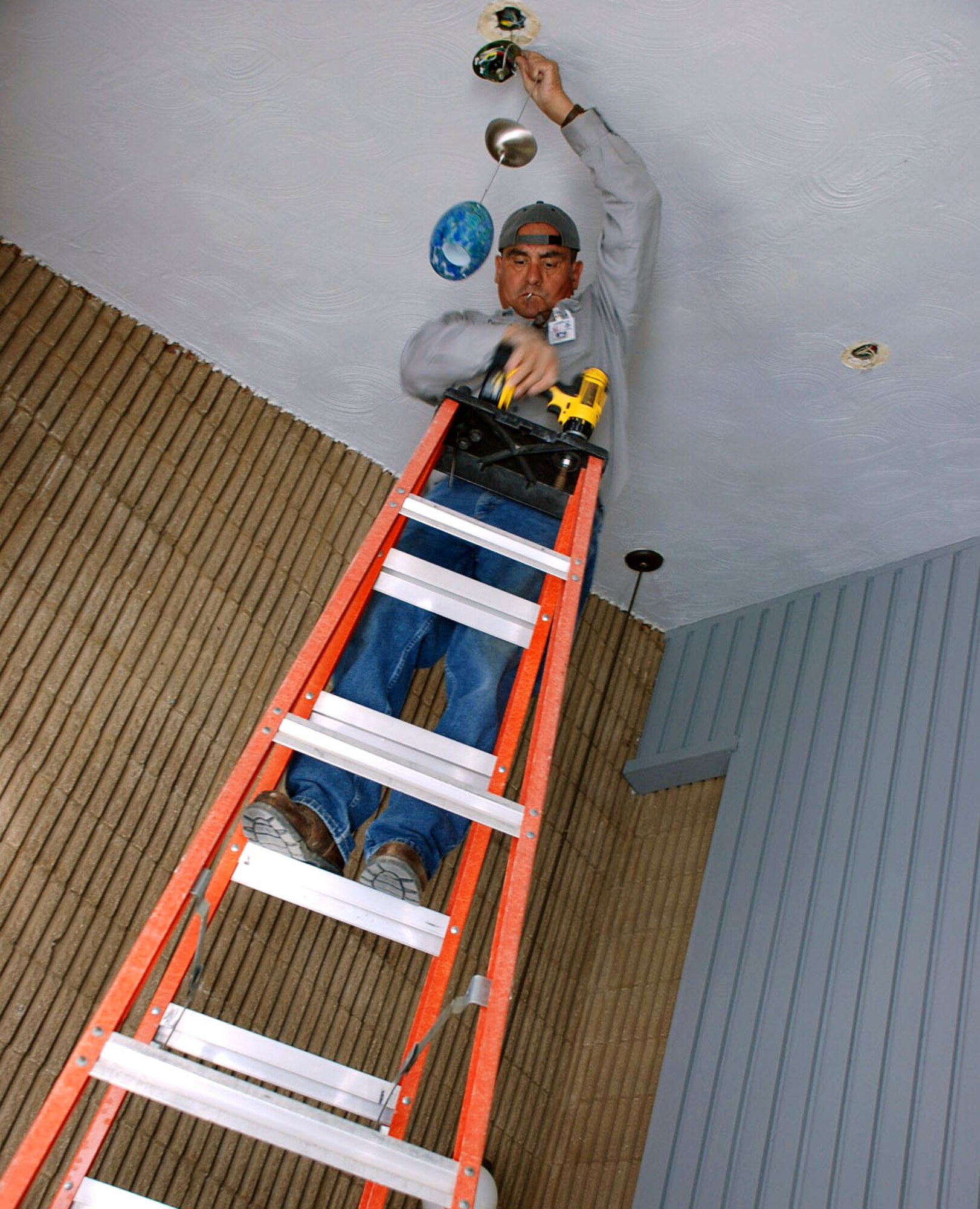 LAUGHLIN AIR FORCE BASE, Texas – In preparation for the grand opening of Jack’s Place on Jan. 29, Del Gen employees work hard on renovating the old dining facility here Jan. 20. (U.S. Air Force photo by Airman 1st Class Sara Csurilla)
