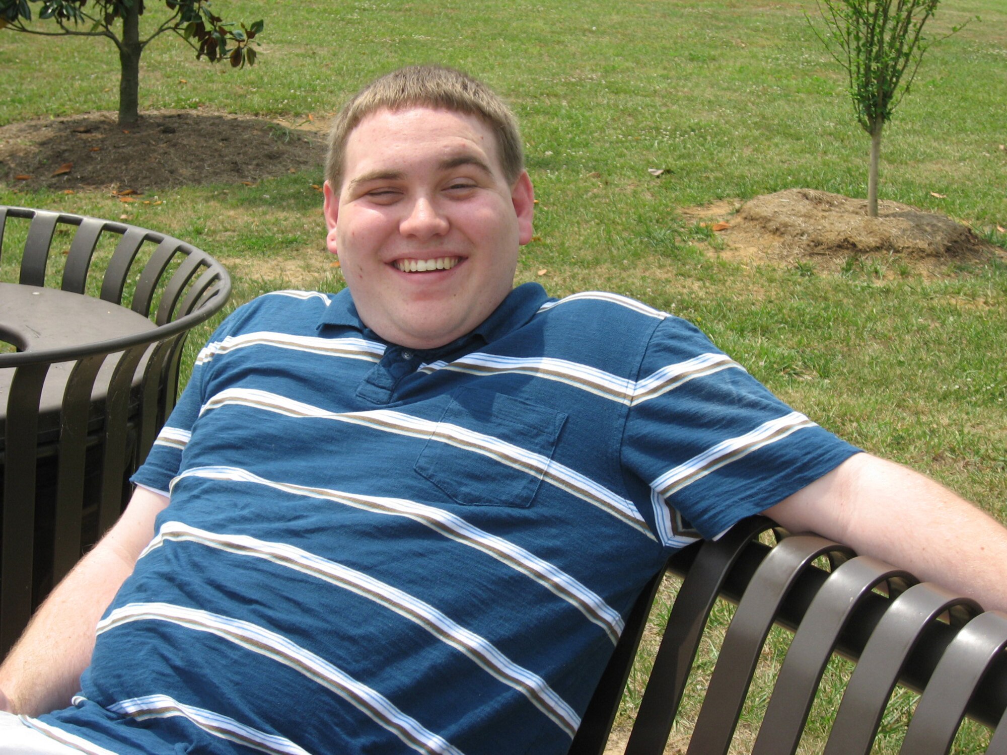 Airman Childers lost 70 pounds to enlist in the Air Force.  (Courtesy photo)