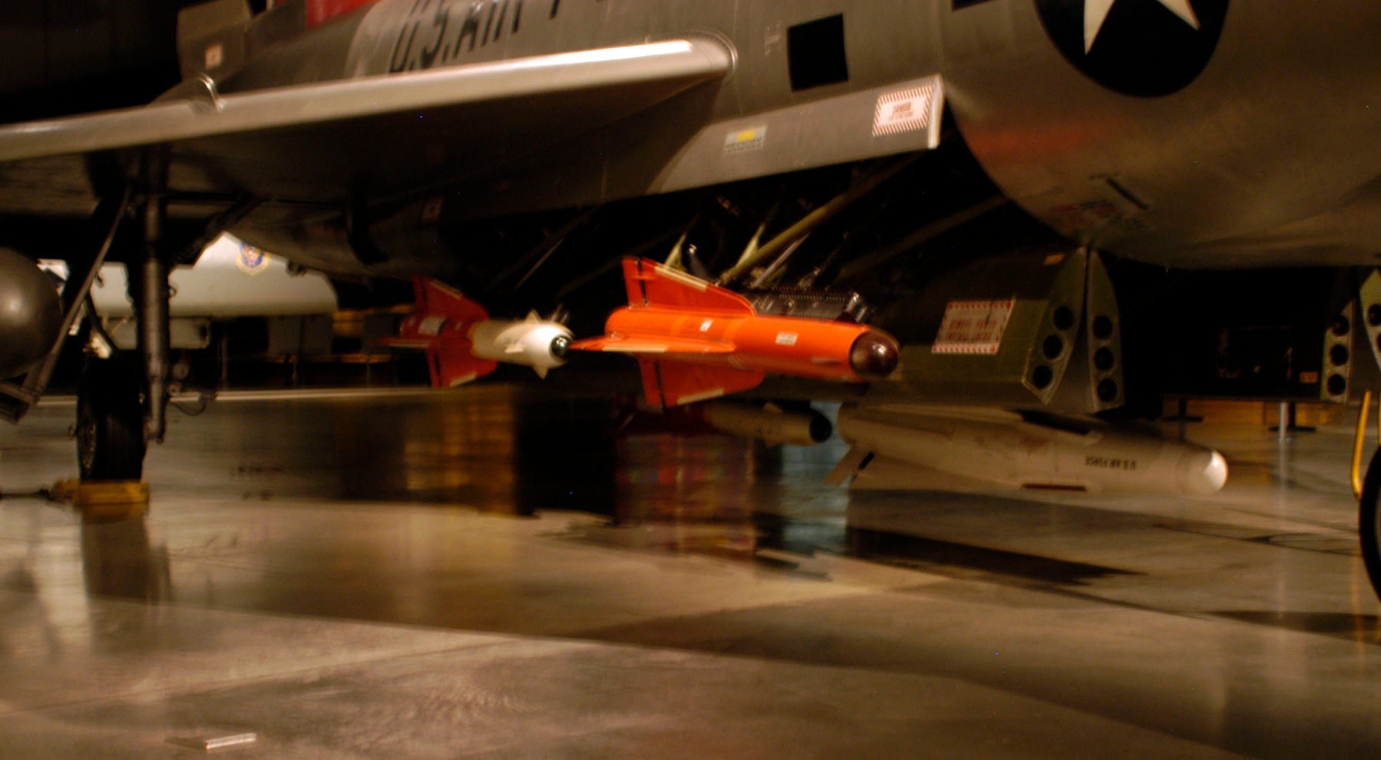 DAYTON, Ohio - Armament on the F-102 in the Cold War Gallery at the National Museum of the U.S. Air Force. (U.S. Air Force photo)