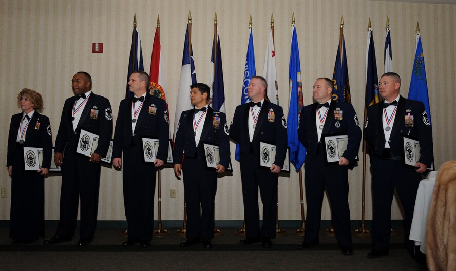 MOODY AIR FORCE BASE, Ga. -- Eight members of Moody were recently selected for promotion to the rank of chief master sergeant and recognized during the the Chief's Recognition Ceremony here Jan. 17. (U.S. Air Force photo by Senior Airman Gina Chiaverotti)