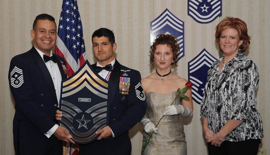 MOODY AIR FORCE BASE, Ga. -- Members recently selected for promotion to the rank of chief master sergeant pose for photos with Moody leadership and their family members during the Chief's Recognition Ceremony here Jan. 17. (U.S. Air Force photo by Senior Airman Gina Chiaverotti)