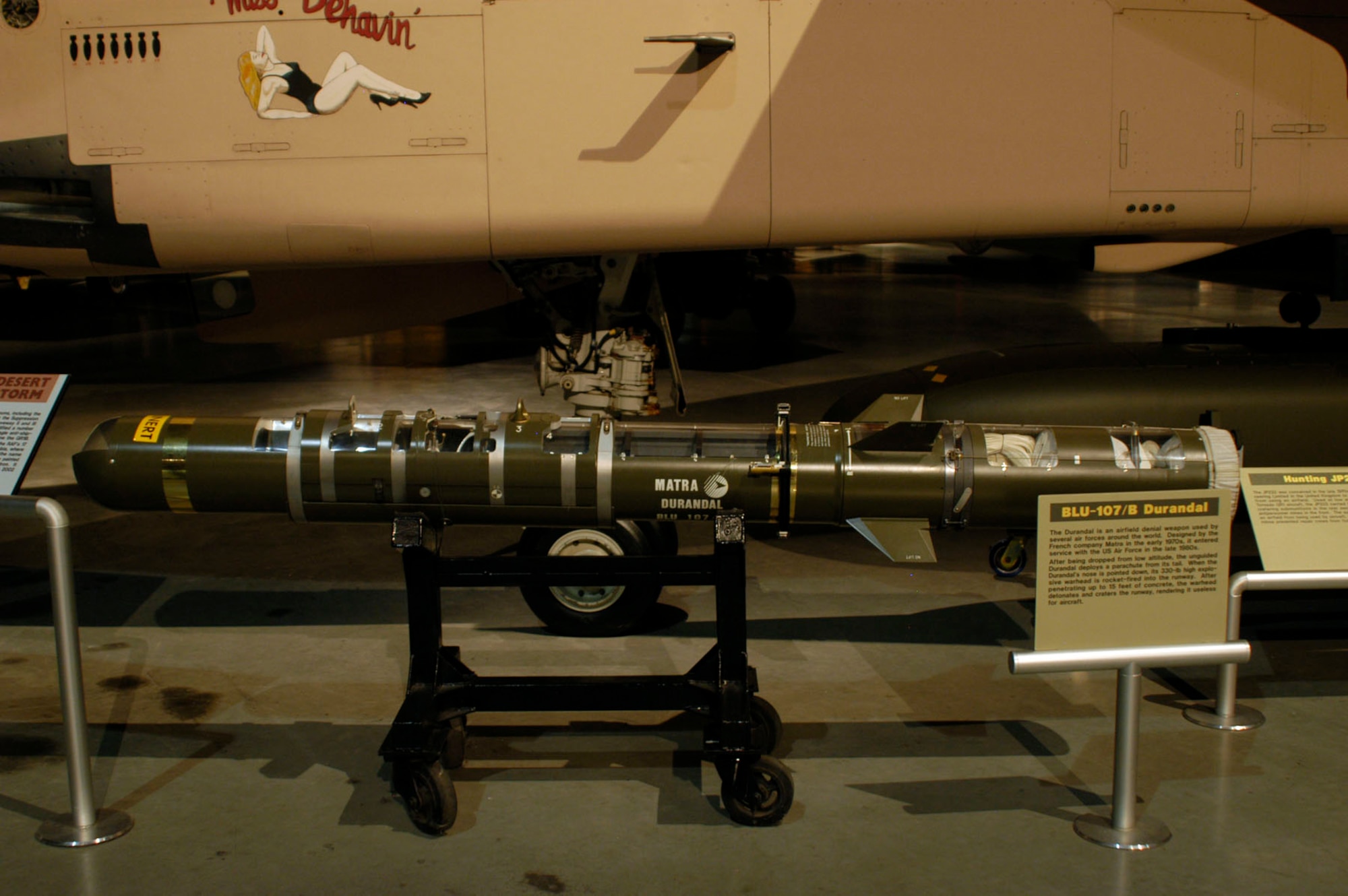DAYTON, Ohio - The BLU-107/B Durandal on display in the Cold War Gallery at the National Museum of the U.S. Air Force. (U.S. Air Force photo)