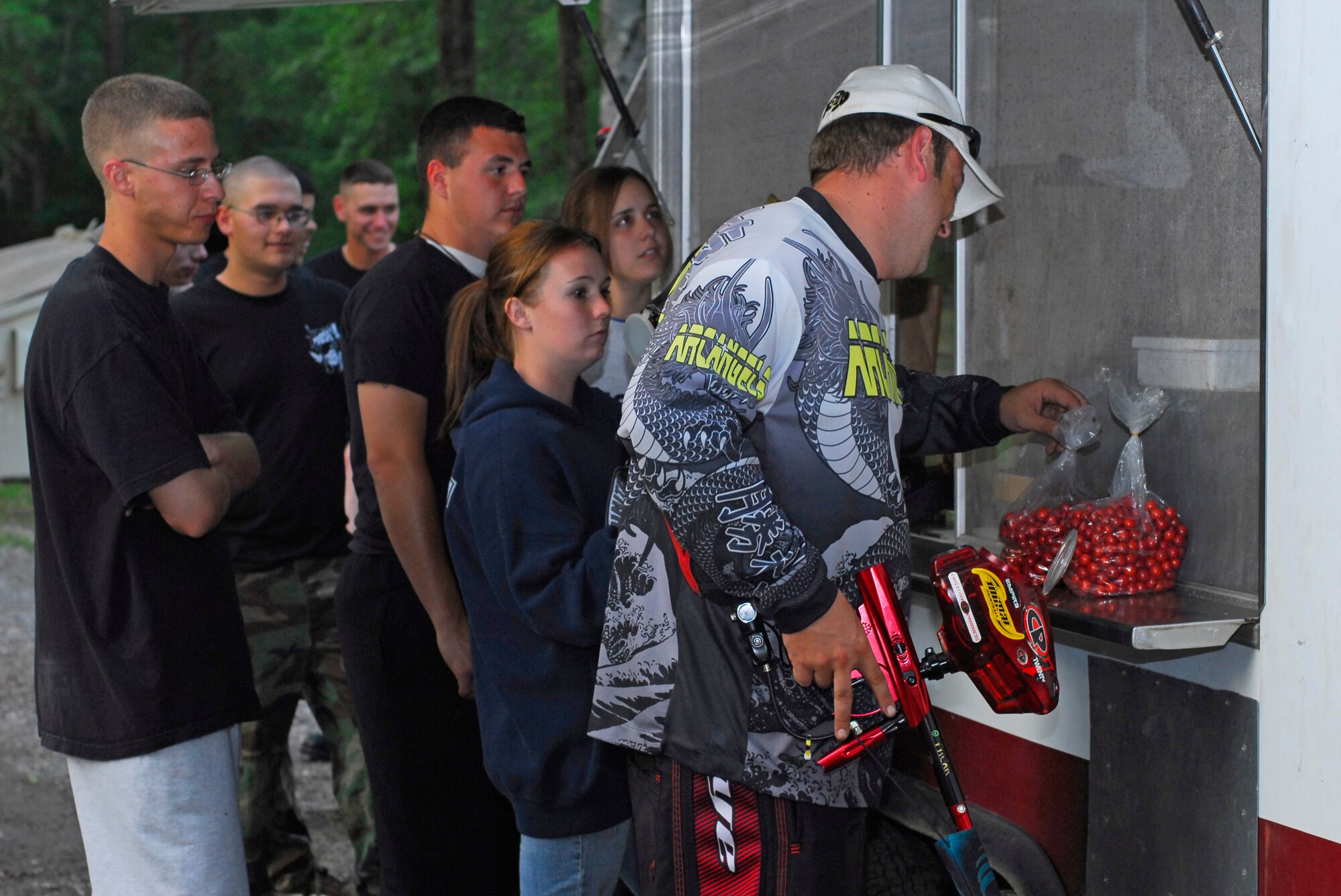 The paintball range, located on the East reservation, is open from 9 a.m. to 4 p.m. every saturday by appointment. Squadrons can also reserve the paintball range for team building events or PT. For more information call 456-0976. (Staff Sgt. Trina R. Jeanjacques/U.S. Air Force)