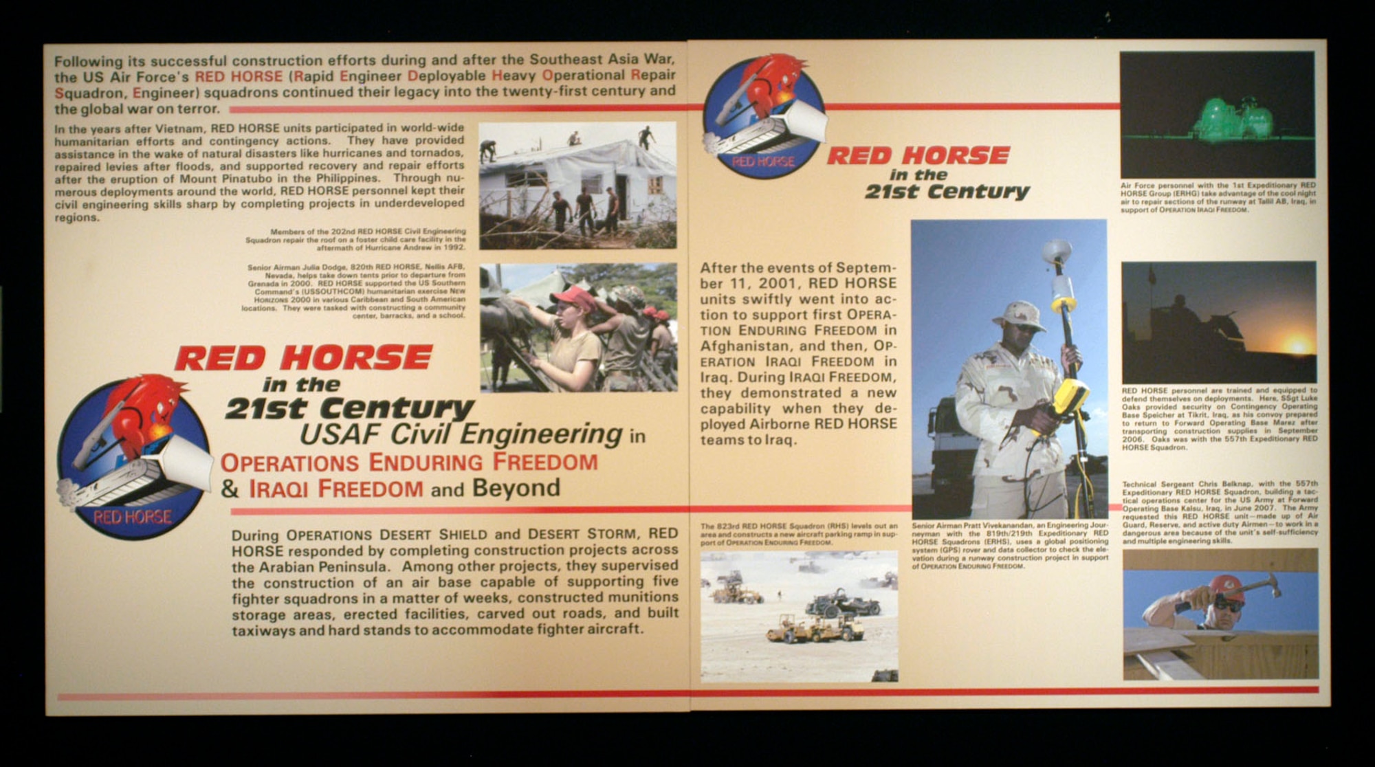 DAYTON, Ohio -- RED HORSE exhibit in the Cold War Gallery at the National Museum of the United States Air Force. (U.S. Air Force photo)