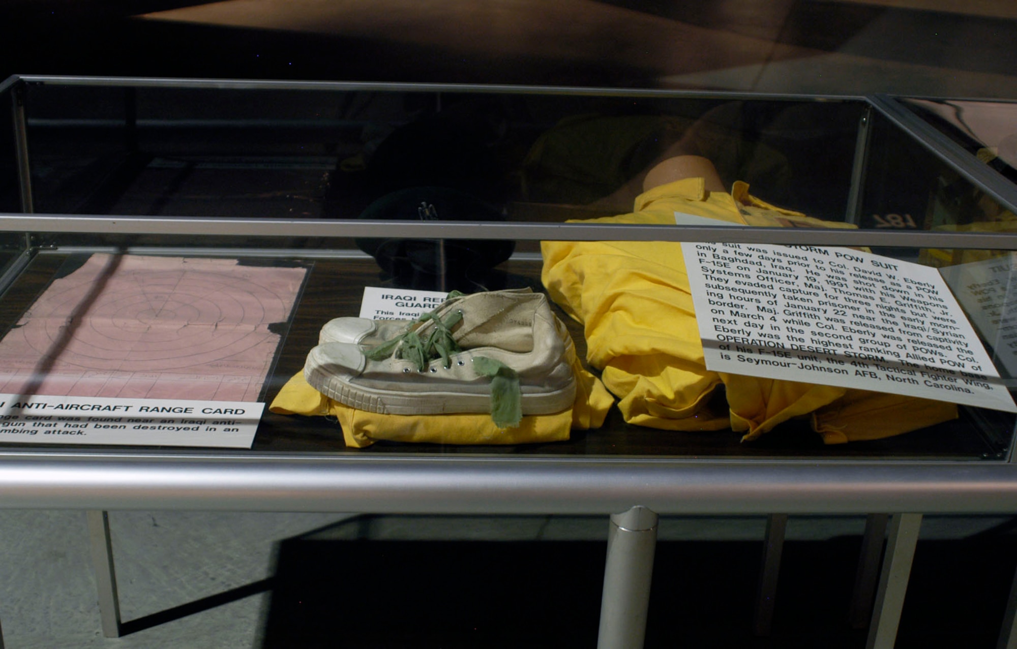 DAYTON, Ohio -- These artifacts were collected by members of the 907th Tactical Airlift Group, Rickenbacker Air National Guard Base, Ohio, during their tour of duty in support of Operation Desert Storm. (U.S. Air Force photo)