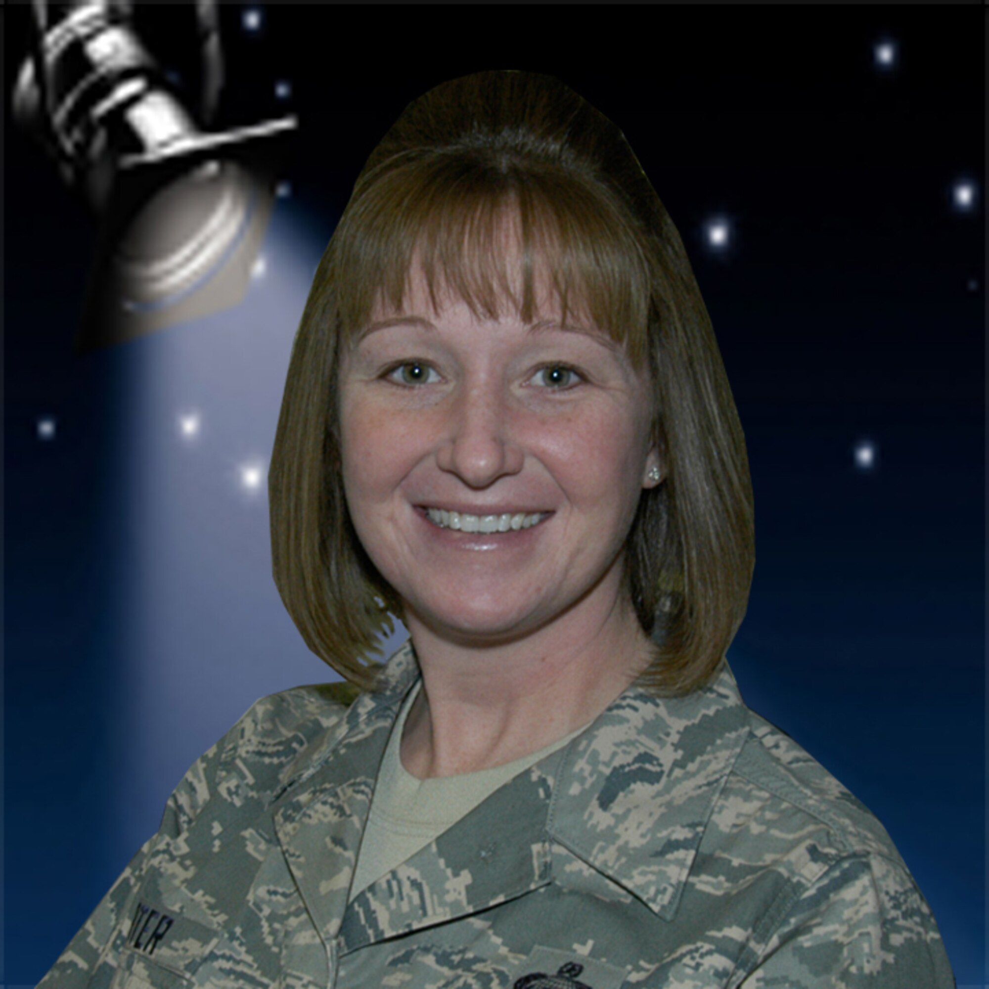 Master Sgt. Stephanie Carter, Individual Ready Reserve Muster Program Manager in the Directorate of Plans, is the ARPC spotlight of the week. She is from Ohio and has been in the Air Force for more than 18 years. (U.S. Air Force graphic/Eric Valdez)