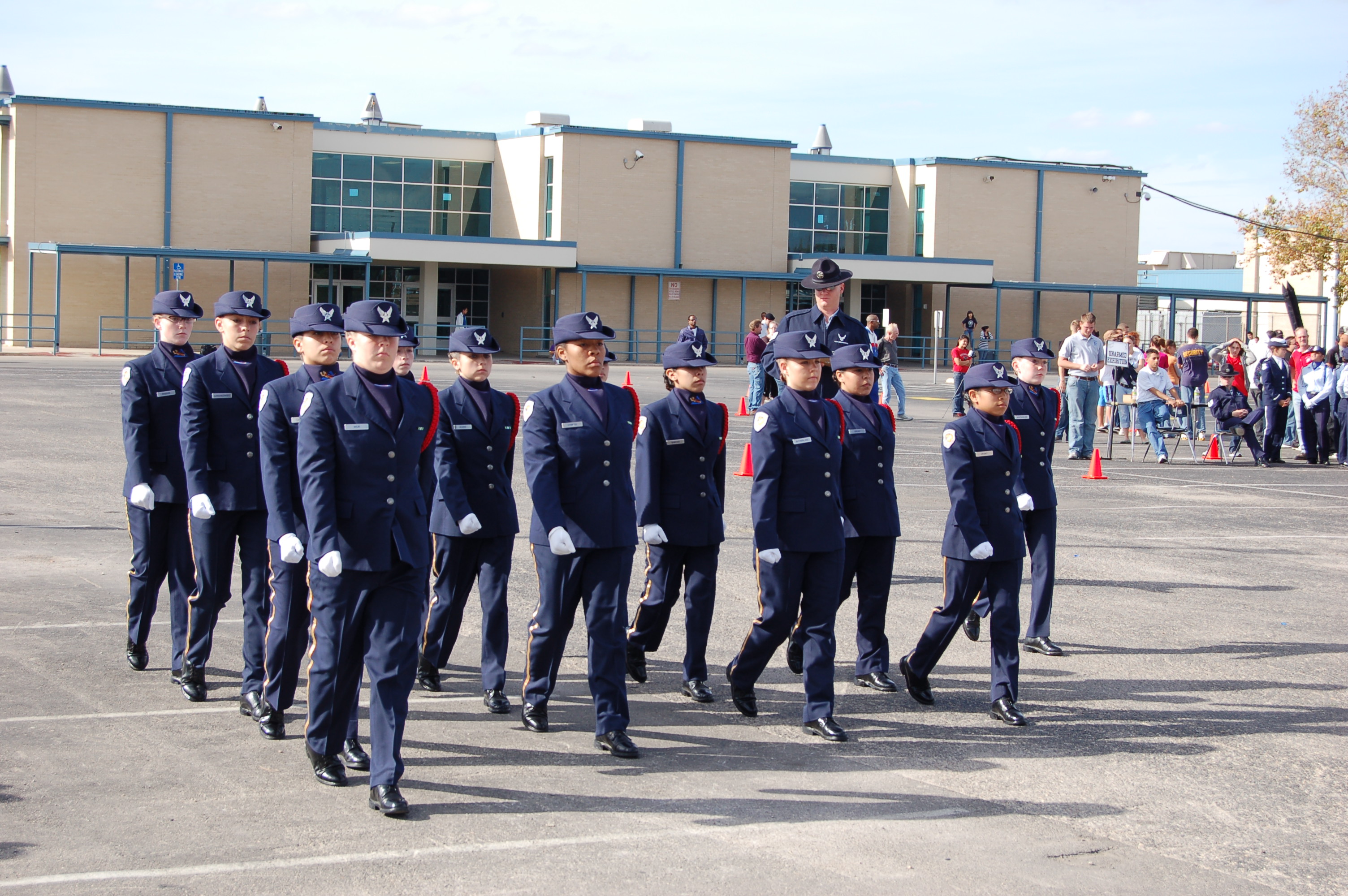 Texas and Oklahoma AFJROTC units march in Inaugural Parade gt Maxwell