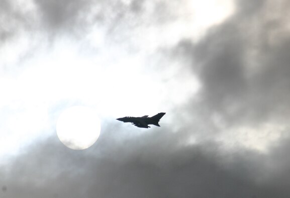 FORT POLK, La. -- A British Tornado provides close air support for 4th BCT, 4th Infantry Division during their mission rehearsal exercise at JRTC here.  (U.S. Air Force photo/Casey E. Bain)