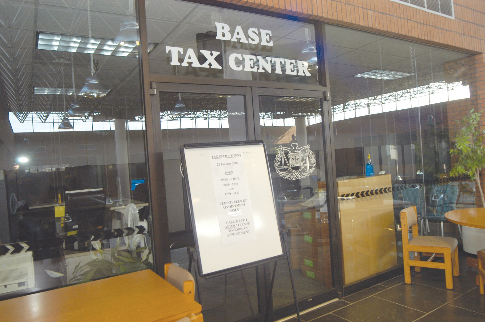 The Robins Air Force Base tax center, located in Building 905 on the second floor of the library, will open for the 2008 filing season January 9. U. S. Sir Force photo by Sue Sapp    