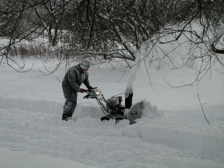 MINOT AIR FORCE BASE, N.D. -- While snowblowers may be a popular tool, ranging from light-duty all the way up to heavy-duty machines capable of clearing small parking lots, one consideration many prospective snowblower owners do not take into consideration is safety. (Courtesy photo)