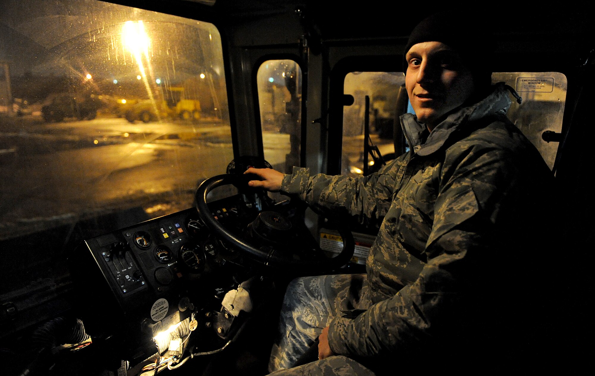 MOUNTAIN HOME AIR FORCE BASE, Idaho -- Senior Airman Joshua Colwell serves as the 366th Civil Engineer Squadron pavements and equipment operator. (U.S. Air Force photo/Airman 1st Class Ryan Crane)