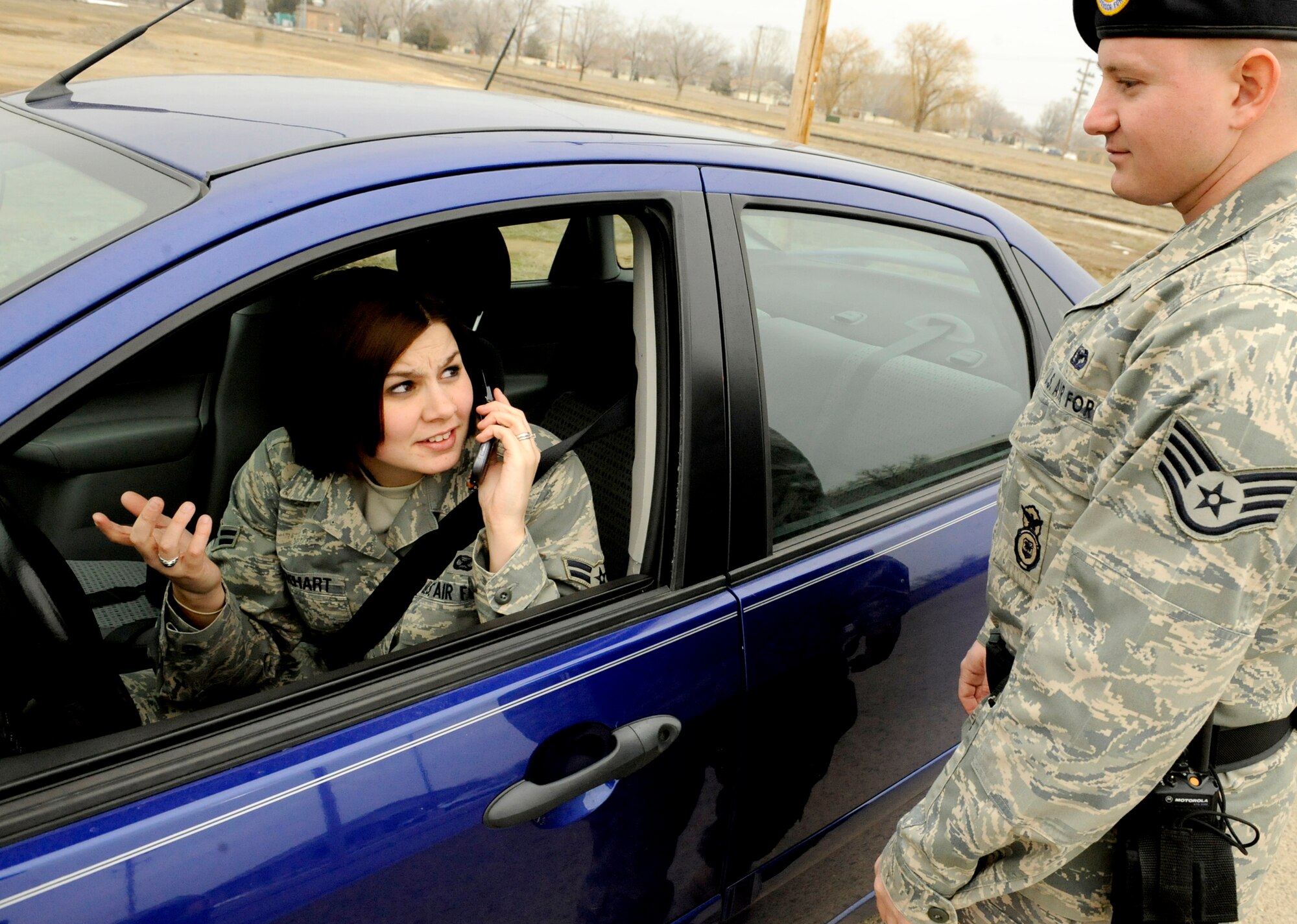 MOUNTAIN HOME AIR FORCE BASE, Idaho – Driving while talking on a cell phone without using a hands free device is against the law on Mountain Home Air Force Base, as well as other military installations. (U.S. Air Force photo/ Airman 1st Class Stephany Miller)