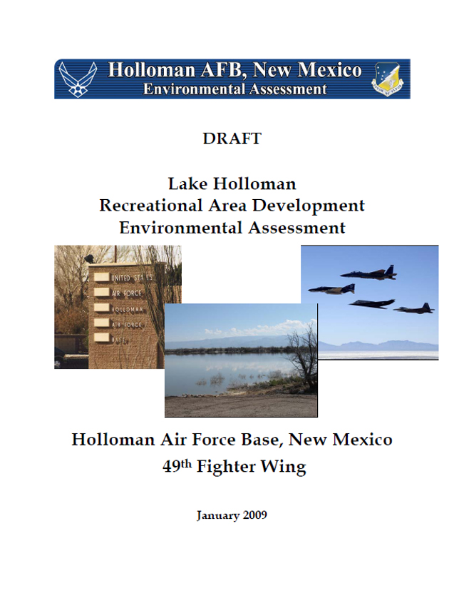 U.S. Air Force Draft Environmental Assessment (EA) for Lake Holloman
