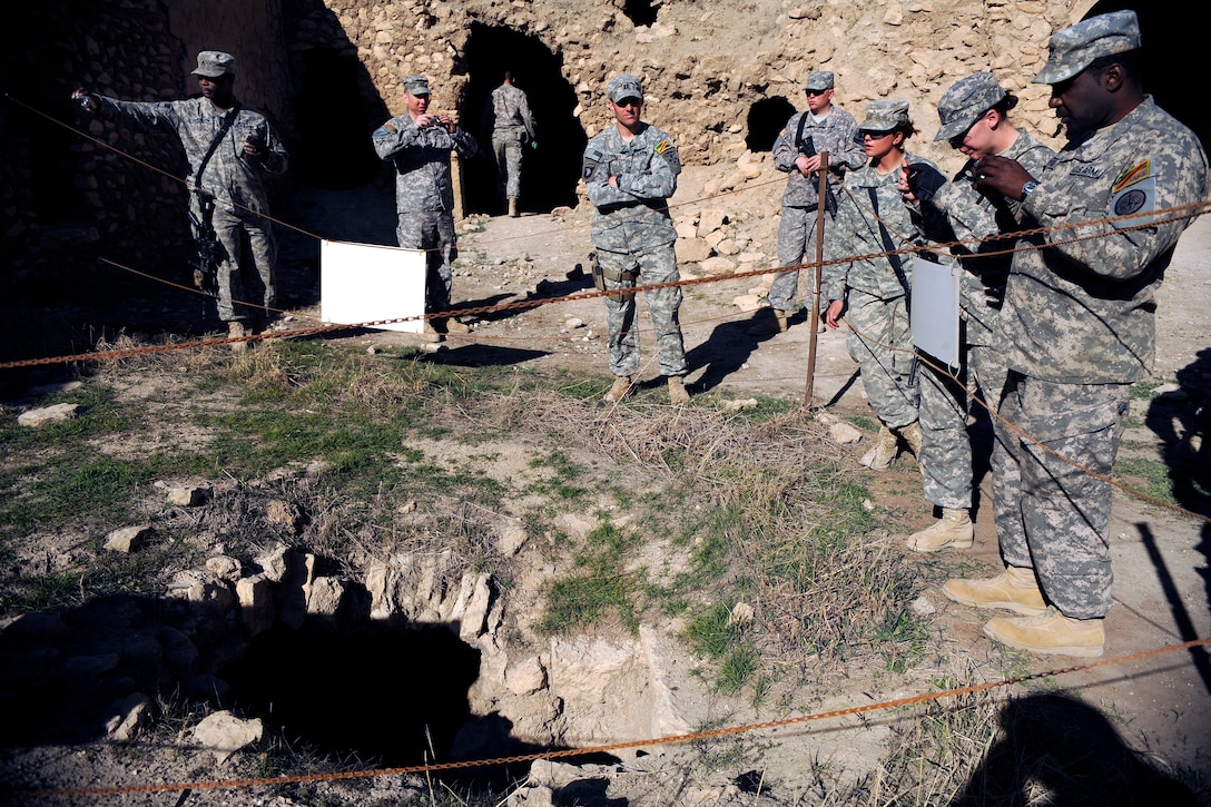 U.S. Army soldiers tour Saint Elijah's Monastery on Forward Operating Base Marez in Mosul, Iraq, Jan. 23, 2009.