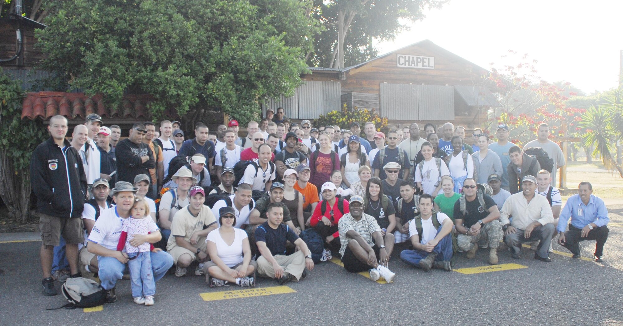 SOTO CANO AIR BASE, Honduras - More than 80 men and women from Joint Task Force-Bravo here climbed into the hills outside Comayagua, Honduras, Jan. 24 to bring food and toys to the people who live there. (US Air Force photo/Tech. Sgt. Rebecca Danét)
