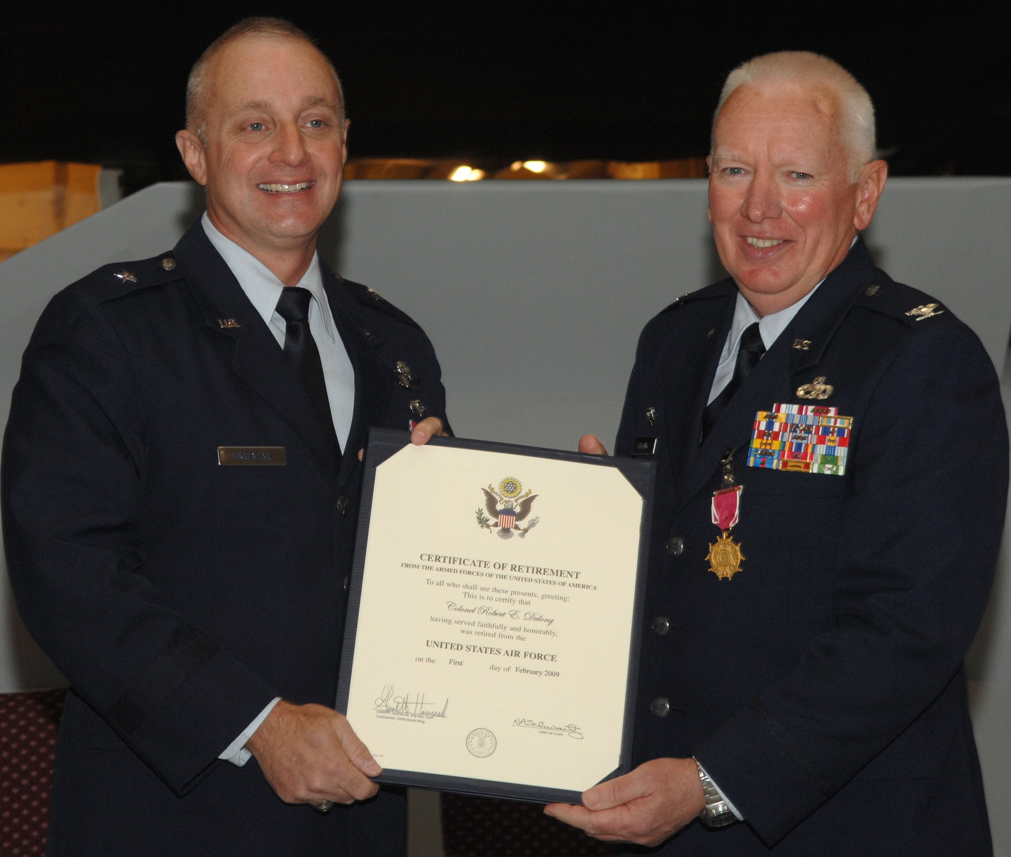 Serving the United States Air Force in every rank except chief master sergeant and the general officers, Col. Robert  Dulong retired Oct. 27 after 40 years of dedicated service to the Air Force. (U.S. Air Force photo/Senior Airman Jessica Snow)