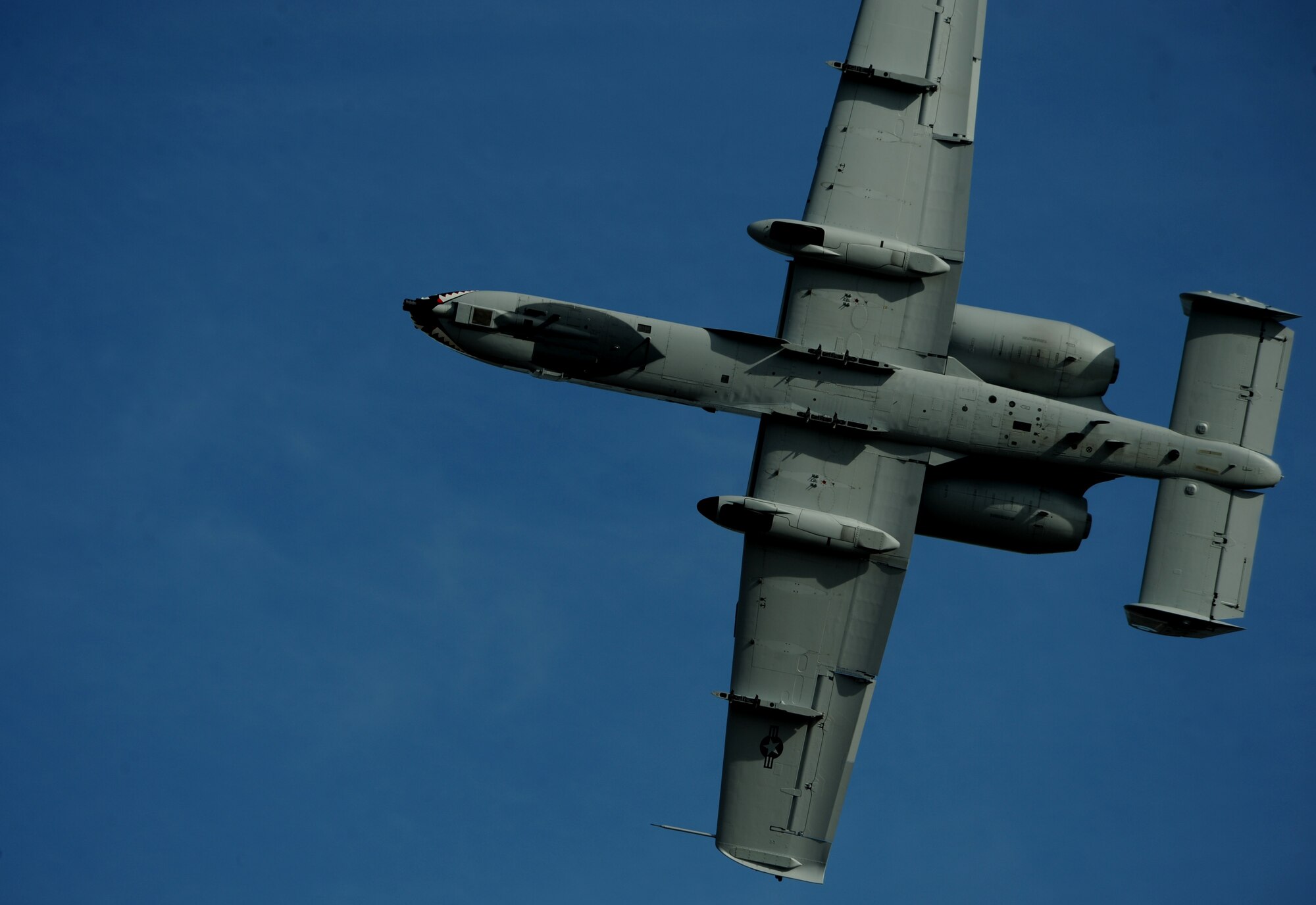 MOODY AIR FORCE BASE, Ga. -- Capt. Johnnie Green, A-10 East Coast Demo Team pilot, performs acrobatic maneuvers in an A-10 Thunderbolt II aircraft during a certification flight here Jan. 29. (U.S. Air Force photo by Senior Airman Gina Chiaverotti)