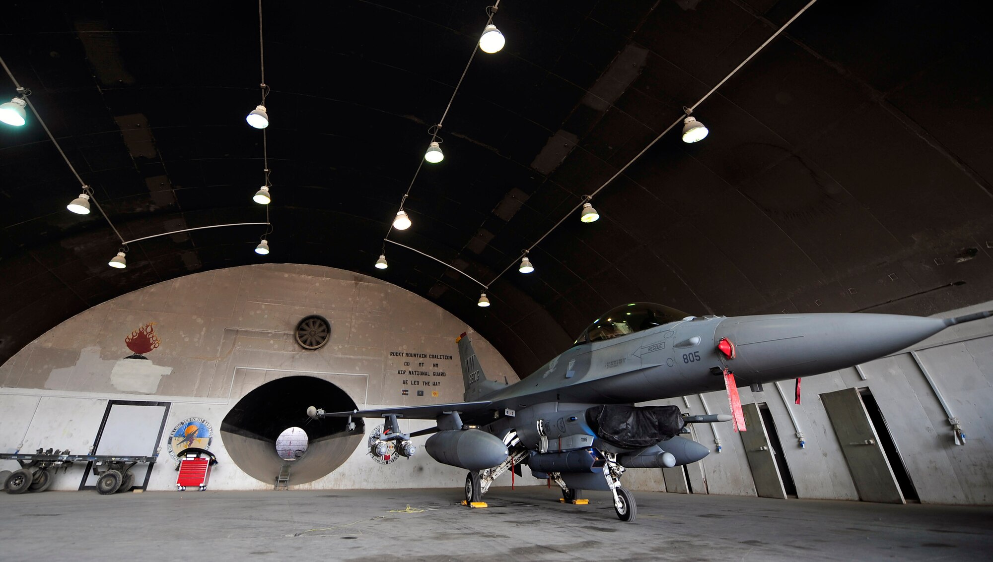 An F-16 Fighting Falcon stands ready to take to the sky in support of the 2009 Iraqi provincial elections Jan. 30 at Joint Base Balad, Iraq. Members of the 332nd Air Expeditionary Wing are engaged in providing airpower in support of the government of Iraq as it conducts this historical election. In all, more than 14,000 candidates, including more than 4,000 women, are running for approximately 440 provincial council seats. (U. S. Air Force photo/Senior Airman Elizabeth Rissmiller) 
