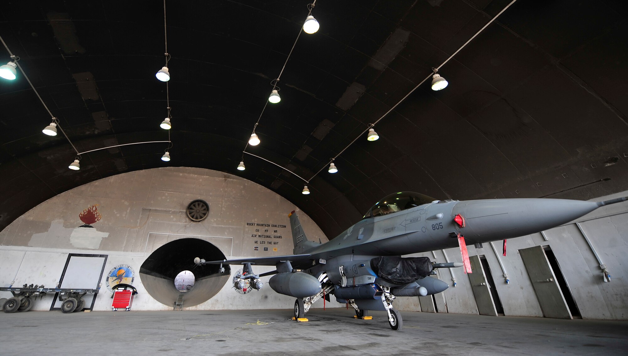 JOINT BASE BALAD, Iraq -- An F-16 Falcon stands ready here Jan. 30, to take to the skies in support of the 2009 Iraqi provincial elections.  Members of the 332nd Air Expeditionary Wing are engaged in providing airpower in support of the Government of Iraq as it conducts this historical election. In all, more than 14,000 candidates, including over 4,000 women, are running for approximately 440 provincial council seats. (U. S. Air Force photo/Senior Airman Elizabeth Rissmiller)