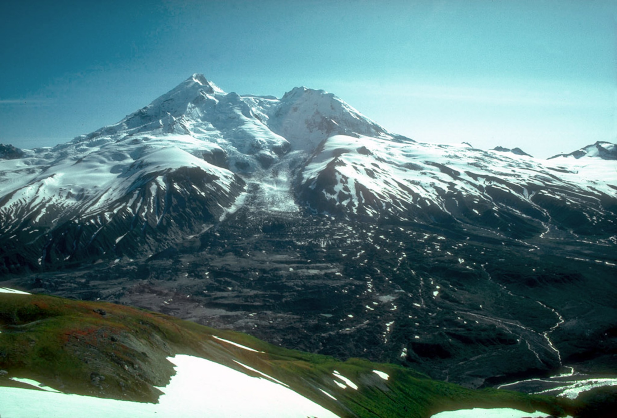 Mount Redoubt is an active stratovolcano in the largely volcanic Aleutian Range of Alaska. (Photo courtesy of the U.S. Geological Survey)