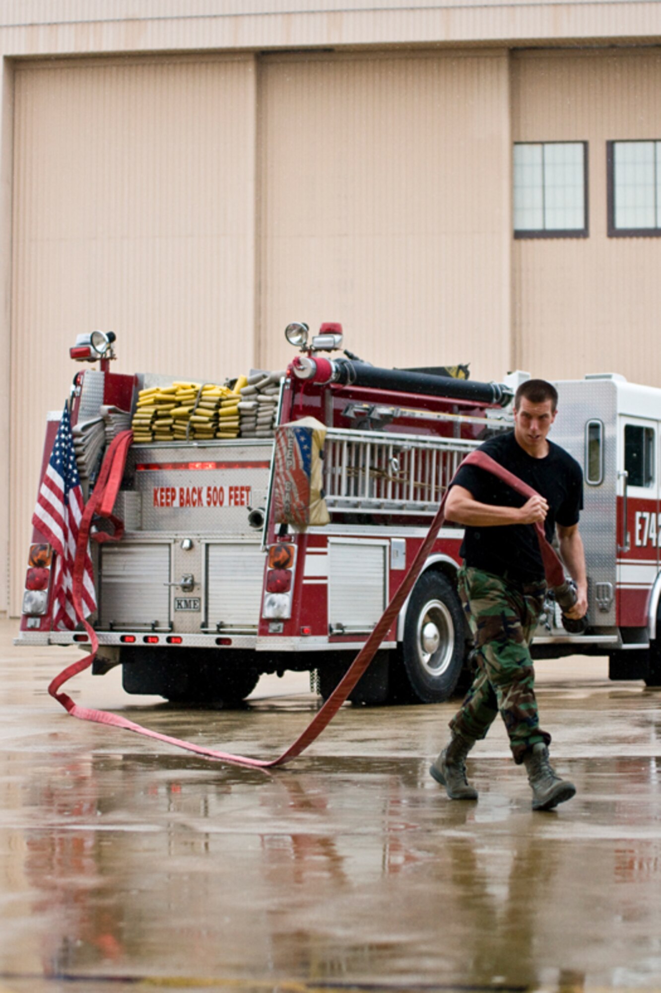 The 459th Fire and Emergency Services Flight participated in a combined fuel cell extraction exercise during the 459th Air Refueling Wing's Unit Compliance Inspection during the June Unit Training Assembly.  The F and ES Flight also had a successful outcome during their Inspection General Exercise in March.  The eight man team earned a rating of excellent for the IGX. (U.S. Air Force Photo/Capt. Nick Strocchia)