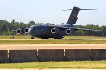 SHAW AIR FORCE BASE, S.C.- A C-17 Globemaster III arrives from Charleston AFB to give incentive flights to Civil Air Patrol cadets July 1, 2009. CAP cadets toured Shaw AFB and took an incentive ride on a C-17 from Charleston AFB.(U.S. Air Force photo/Senior Airman Matt Davis)