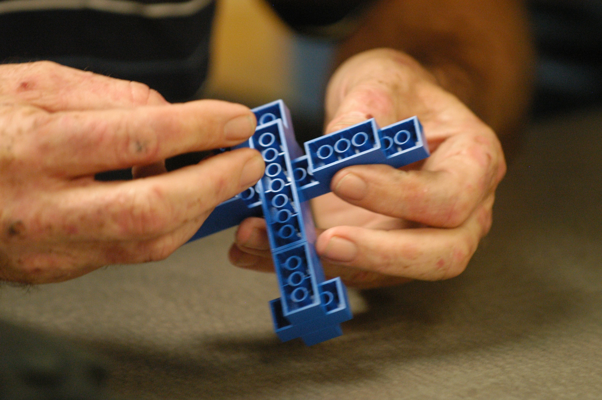 By using the lego simulation, mechanics can more easily see the flow through a process in order to increase productivity. U. S. Air Force photo by Sue Sapp