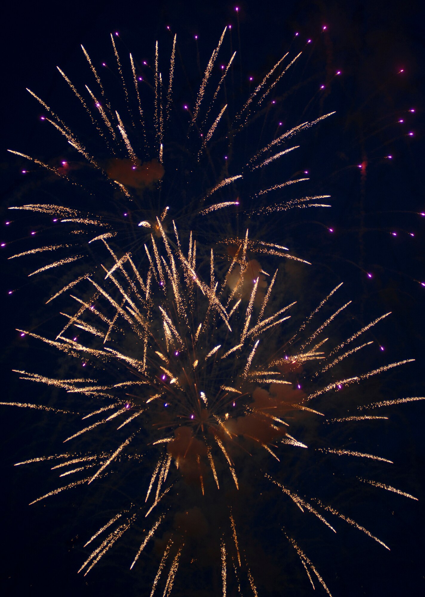 ANCHORAGE, Alaska -- As part of the Fourth of July celebrations, fireworks are set off by Mulcahy Stadium here. (U.S. Air Force photo/Senior Airman David Carbajal)