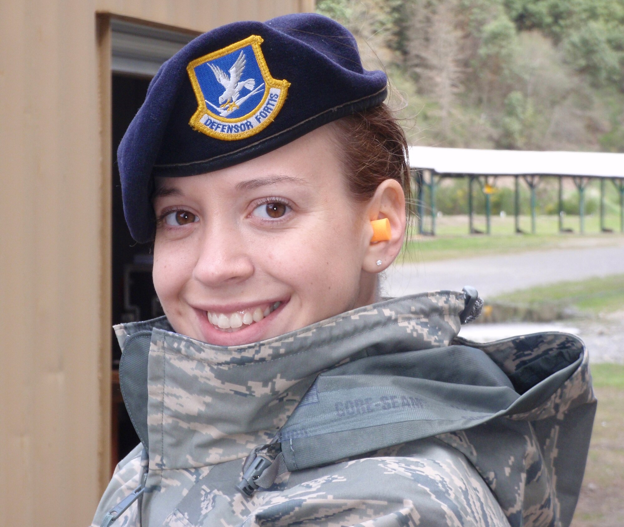 Senior Airman Tera Currah, a Security Forces journeyman with the 446th Security Forces Squadron, deployed with a flight of 21 other Security Forces members from the squadron, to Kirkuk, Iraq, July 5.