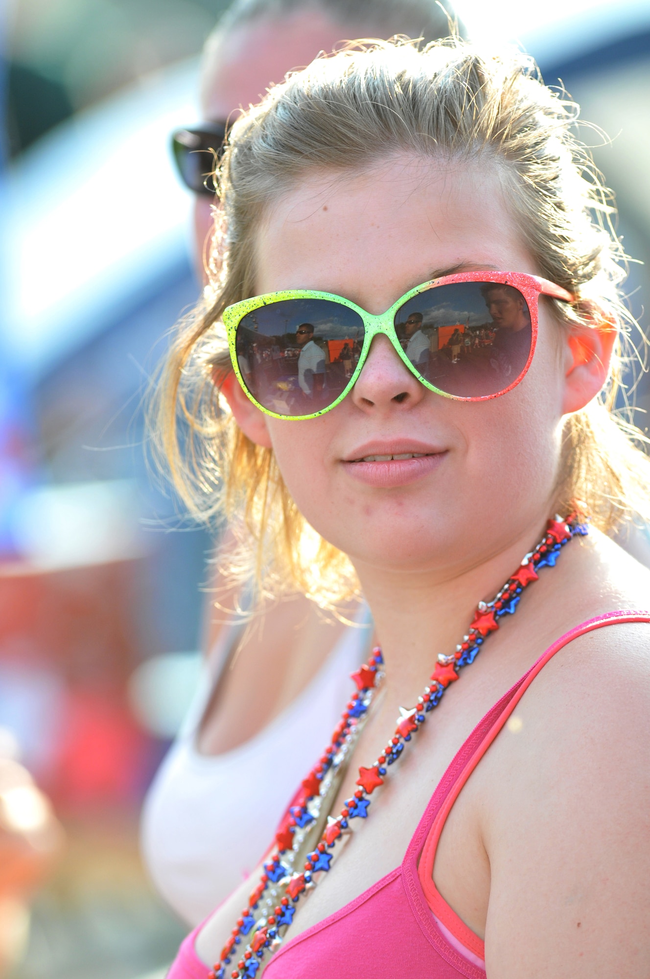 Zoi Wachtel, a military family member enjoys festivities at the Rockin' Fourth of July celebration, July 4, 2009, Kapaun Air Station, Germany. Kaiserslautern Military Community members celebrated the event with games, rides and concerts and ended the night with fireworks. (U.S. Air Force photo by Staff Sgt. Stephen J. Otero)