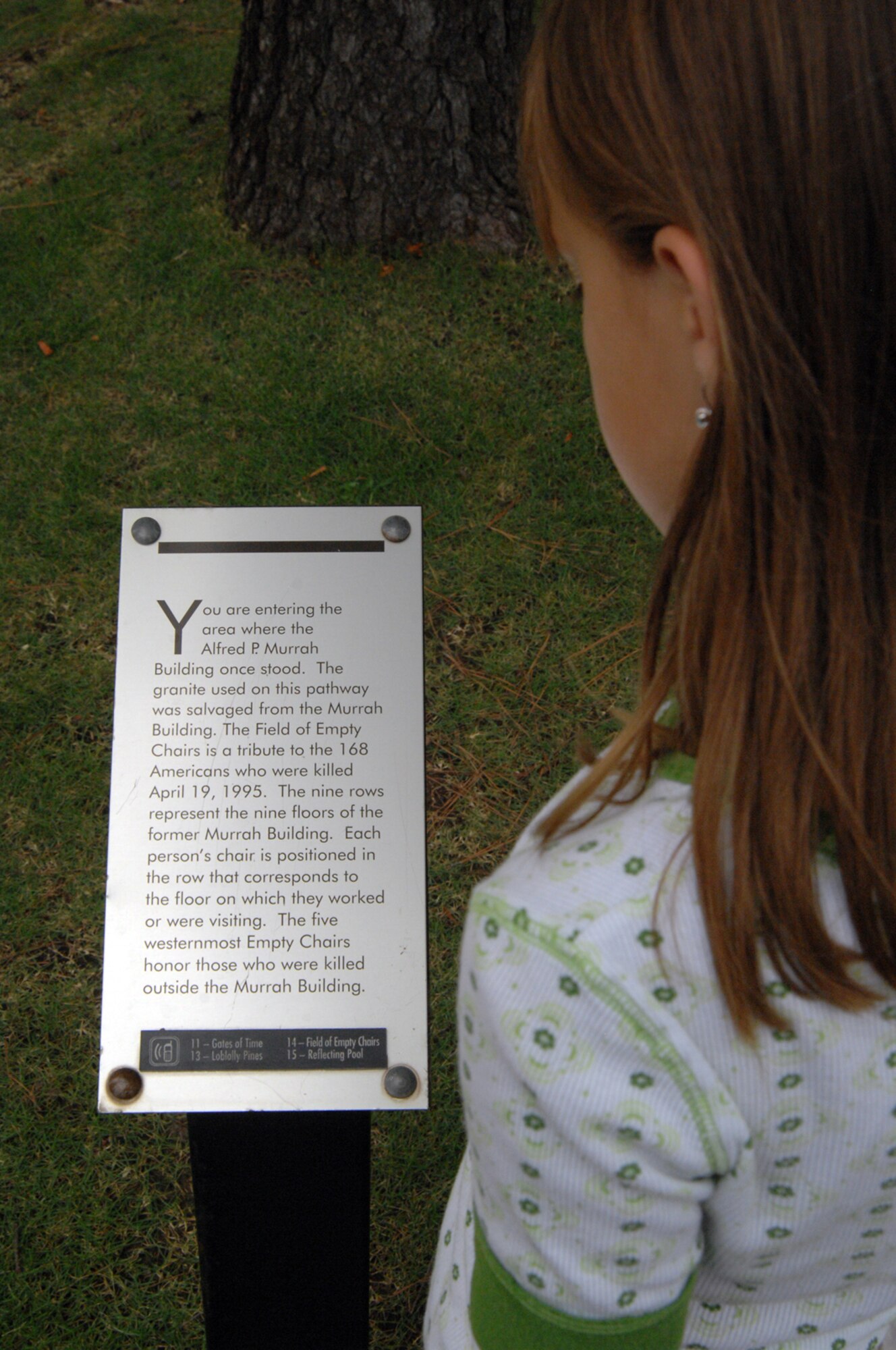 OKLAHOMA CITY – While celebrating more than 230 years of independence, many Americans also paid tribute to those who fell in terrorist acts throughout the years, such as the Oklahoma City bombing in 1995 where more than 170 people were killed. The Oklahoma City National Memorial and Museum stands as a memorial to those lives lost and as a reminder of the high price of independence. (U.S. Air Force photos/Master Sgt. Stan Coleman)