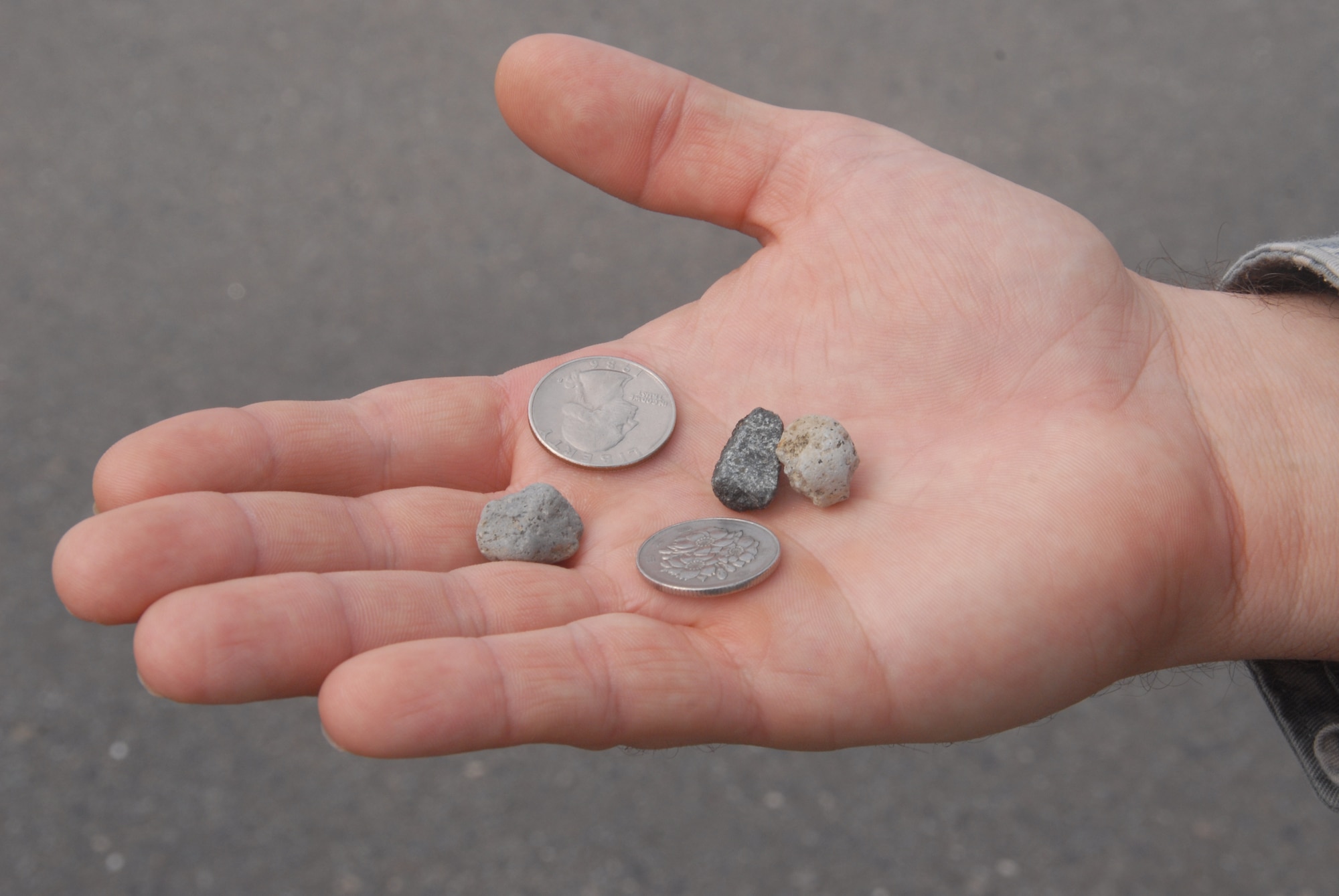 Foreign Object Damage can be attributed to small rocks or coins left on the flightline. These items can prevent an aircraft from flying and degrade mission effectiveness. (U.S. Air Force photo/Senior Airman Stefanie Torres)